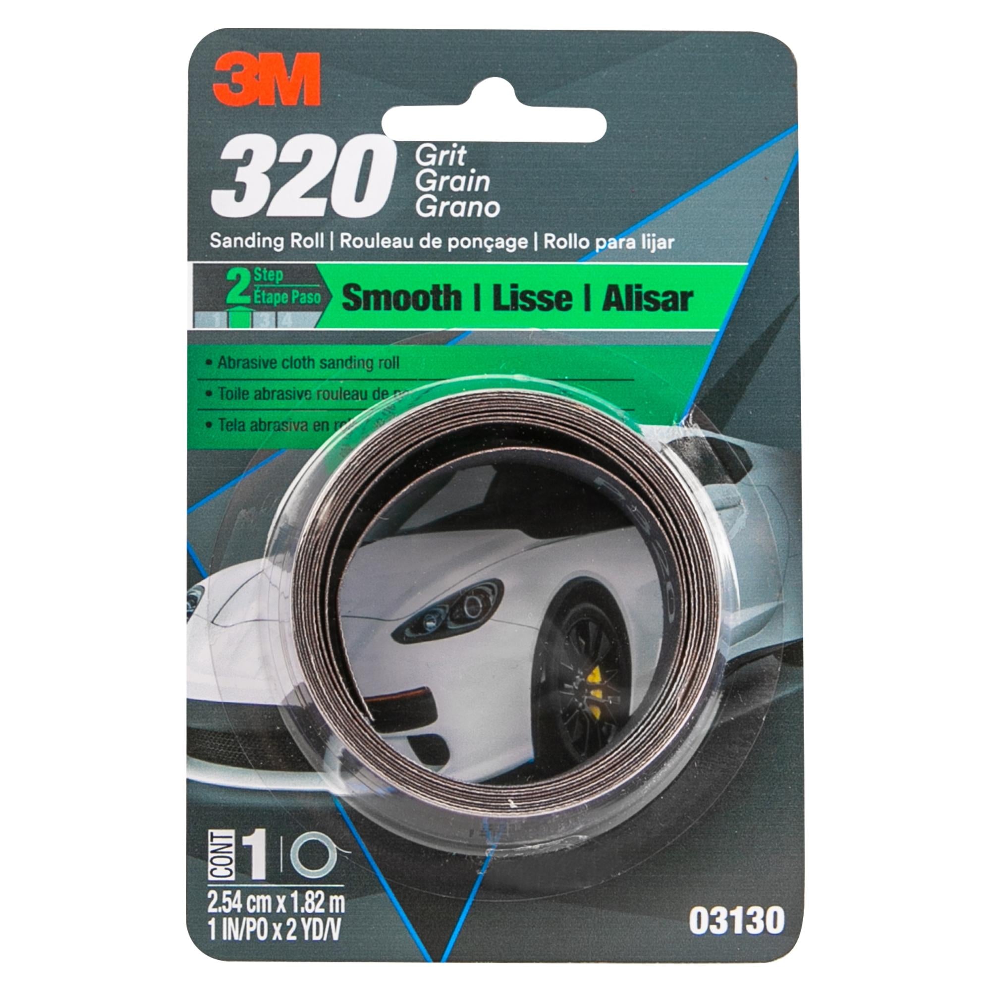 3M 03130 Extra Fine Abrasive Cloth Sanding Roll, 1