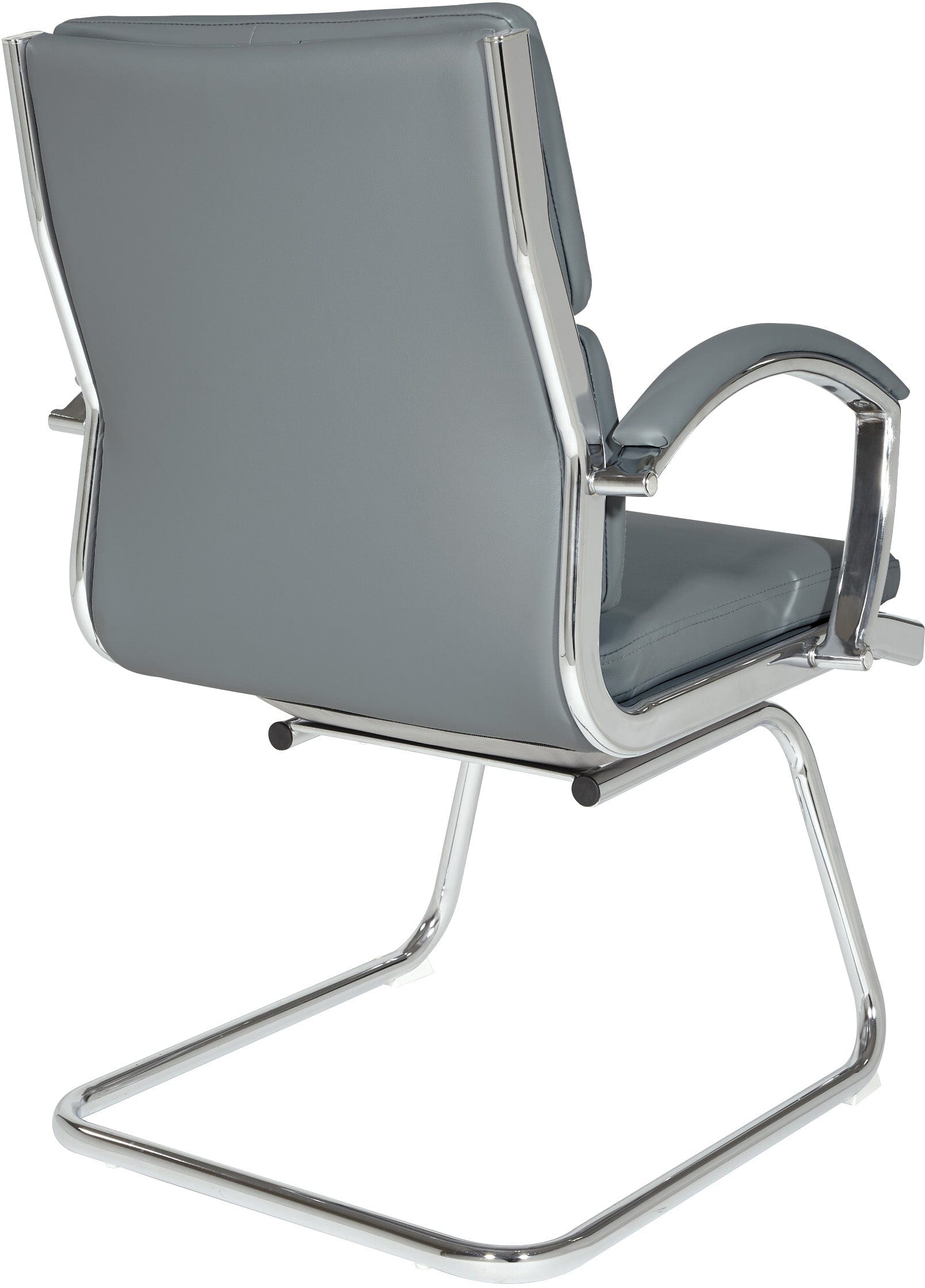 Office Star FL5385C Mid Back Faux Leather Visitor Chair - Comfortable Guest Seating for Reception Areas, Waiting Rooms & Office Lobbies