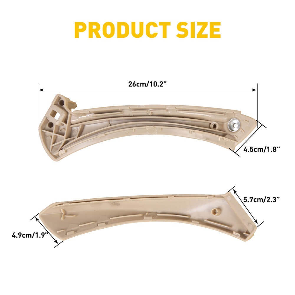 BMW 2004-2012 Right Front & Rear Interior Door Handle Replacement - OEM Style Car Door Handle for E60 E61 E63 E64 5 6 Series (Perfect for DIY Repair & Interior Upgrade)