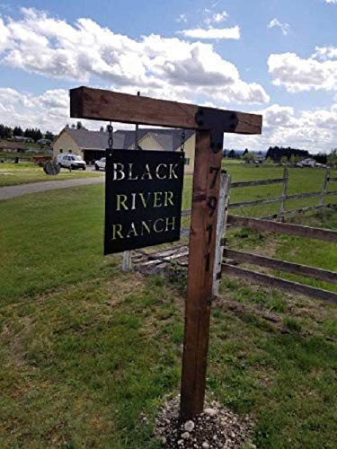 Custom Metal Personalized Ranch Entrance Sign - Farm, House & Business Property Sign - Durable Outdoor Signage for Ranch, Farmhouse, Business & Home Decor