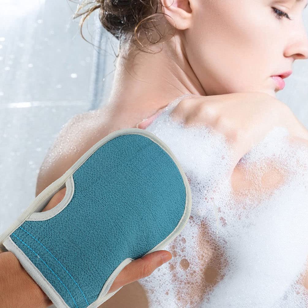 Healifty 6-Piece Exfoliating Bath Scrub Set with Long Back Towel, Loofah Gloves & Shower Accessories - Spa Quality Body Scrubbers for Deep Cleansing & Skin Exfoliation | Perfect for Shower, Bath & Self-Care Routine