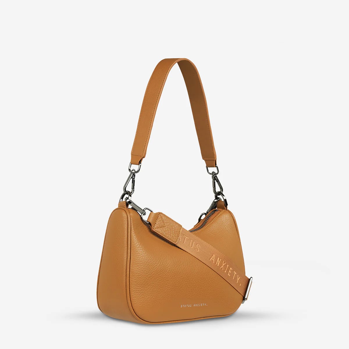 Status Anxiety Look Both Ways Bag in Tan - Stylish Crossbody Purse for Women | Perfect for Work, Travel & Everyday Use