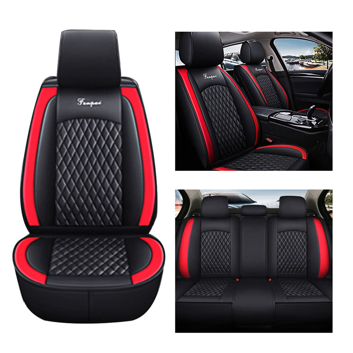 Dodge Caliber 2007-2012 Car Seat Covers Full Set - 5-Piece All Weather Front & Rear Seat Protectors for Summer & Winter Use | Perfect for Road Trips, Daily Commute & Pet Protection