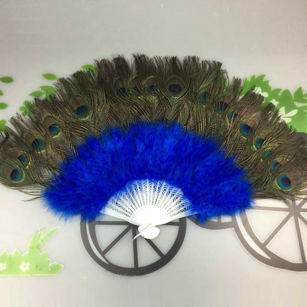 21-Piece Peacock Feather Hand Fan Set - Foldable Chinese Palace Style Decorative Fans for Wedding, Party, Dance & Home Decor (Hot Pink) | Perfect for Bridal Showers, Cultural Events & Photo Props