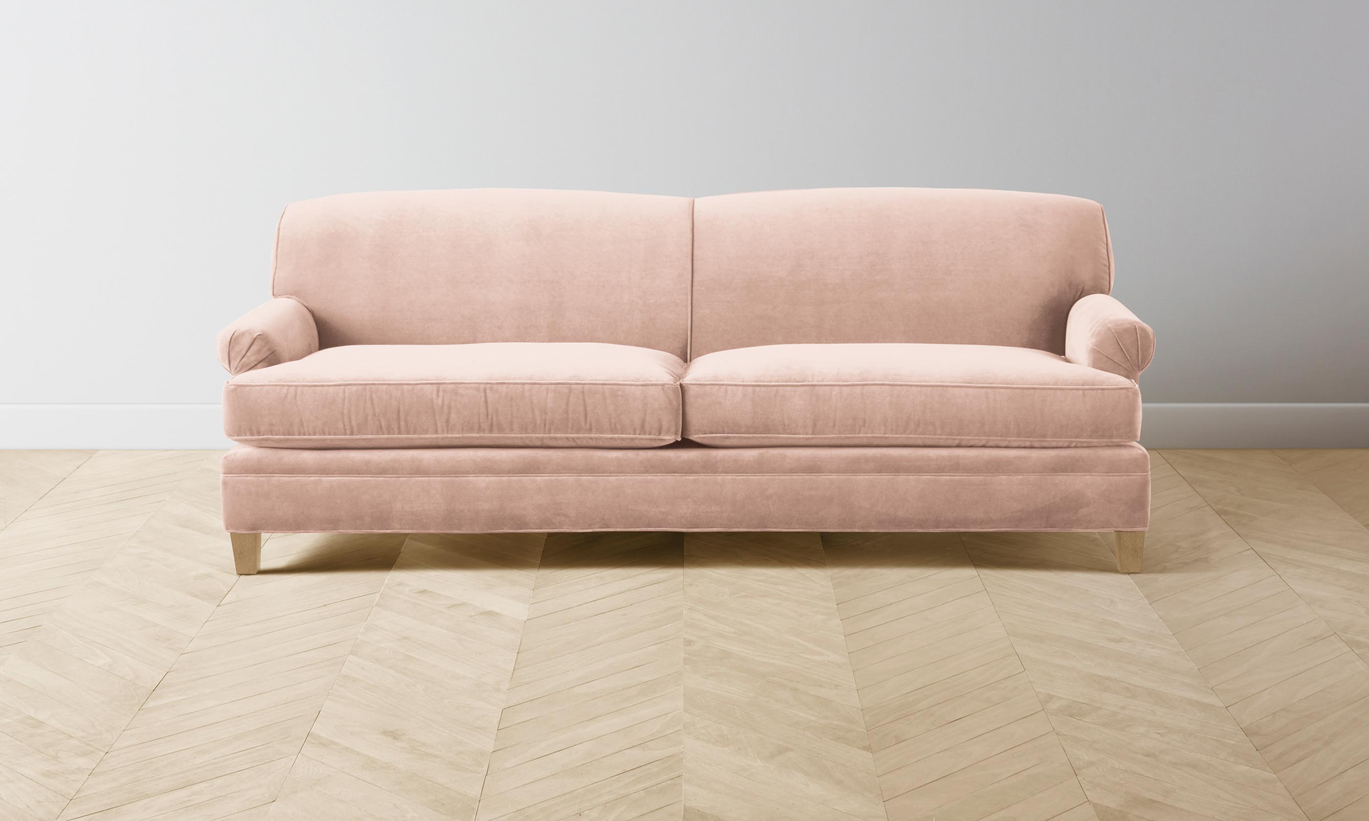 Carmine Sofa - Luxe Performance Velvet in Dusty Rose | Elegant Living Room Seating for Modern Homes