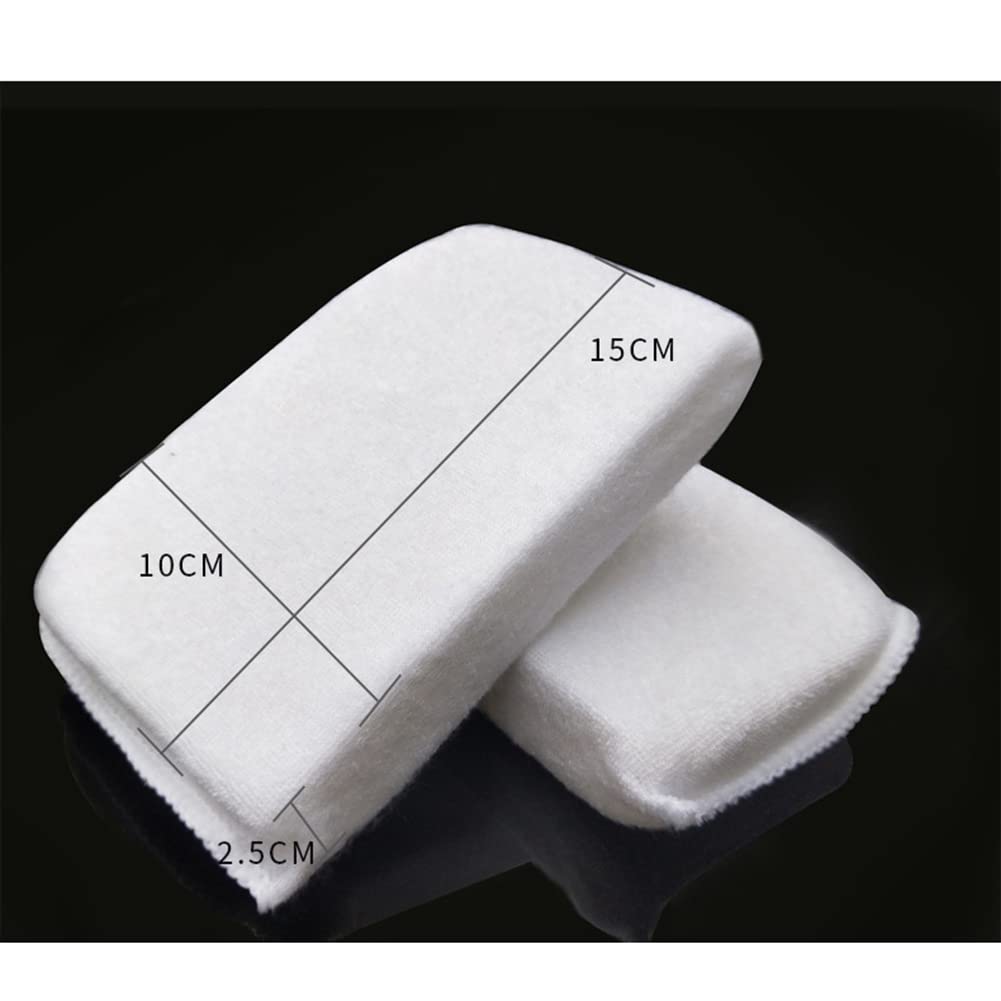 Premium Car Wax Applicator Pads - 2PCS Ultra-Soft Microfiber Sponge Waxing Pads for Car Polishing, Detailing & Cleaning (Round & Square) - Ideal for Vehicle, Home & Workshop Use