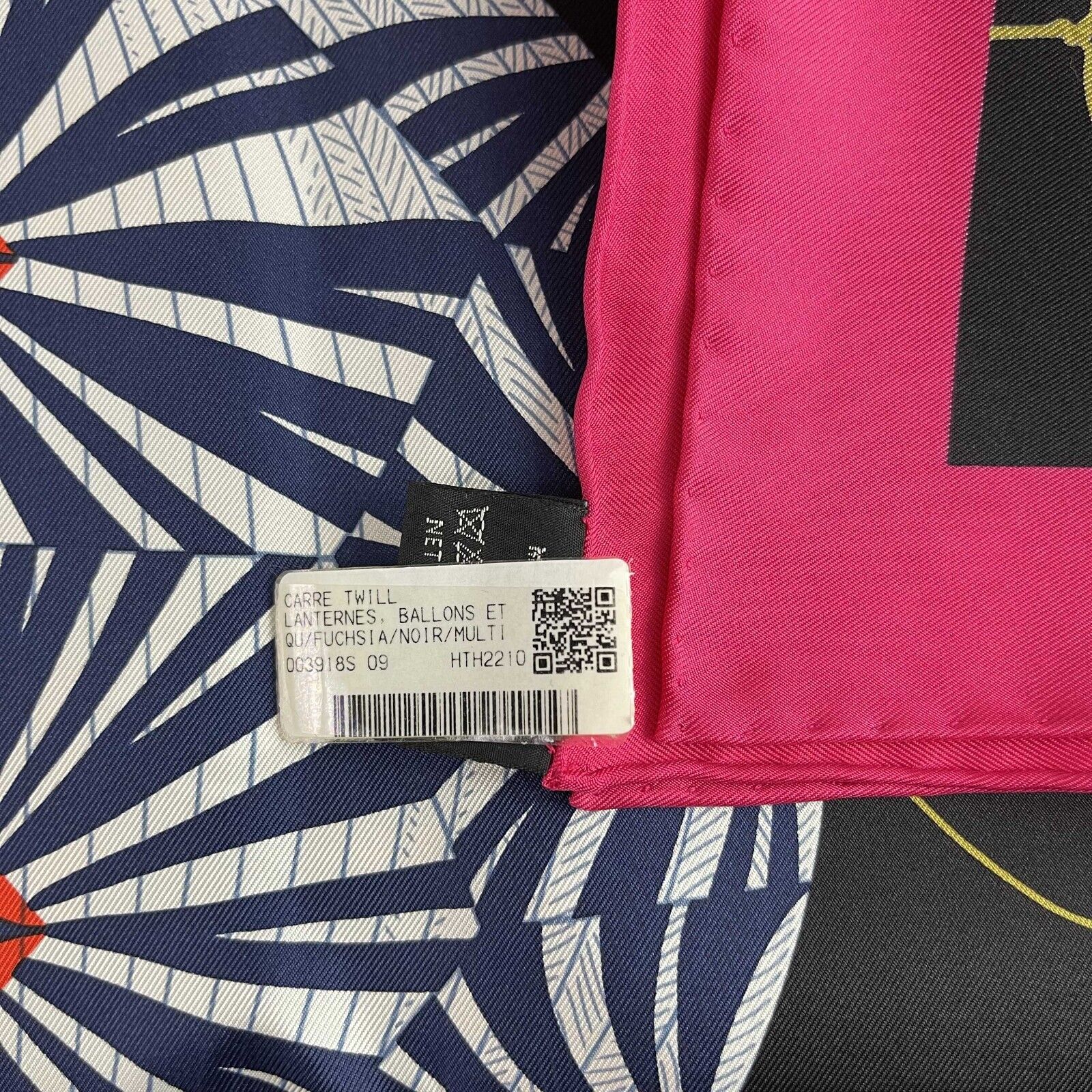 Hermes Lanternes Ballons et Cocardes Silk Scarf - 90cm Black & Fuchsia Luxury Fashion Accessory for Women | Perfect for Gifts, Parties & Special Occasions