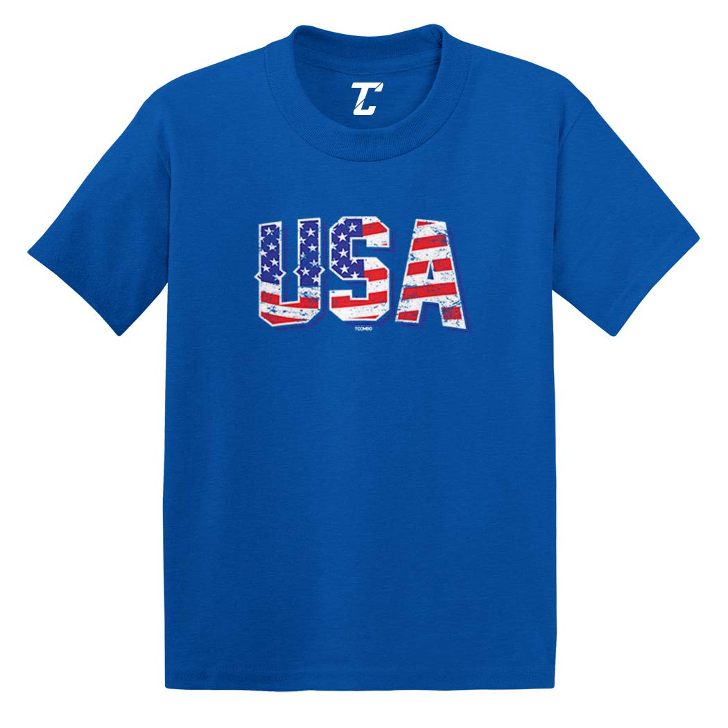 Patriotic USA Flag Cotton Jersey T-Shirt for Babies & Toddlers - Soft American-Themed Infant Tee for 4th of July, Memorial Day & Everyday Wear