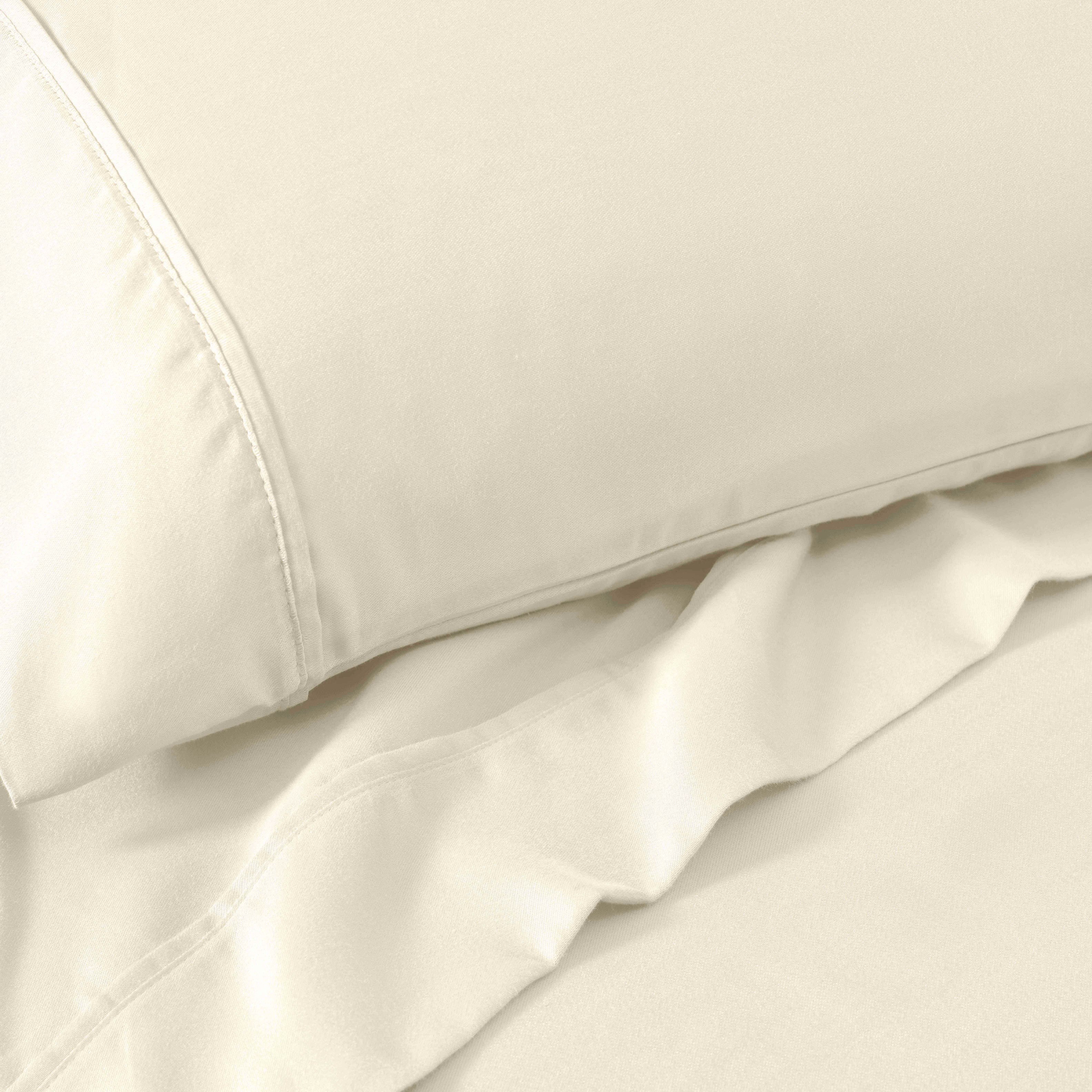 1200 Thread Count Cotton Rich Solid Deep Pocket Bed Sheet Set - Queen Size, Ultra Soft & Breathable - Perfect for Luxury Hotels, Guest Rooms & Master Bedrooms