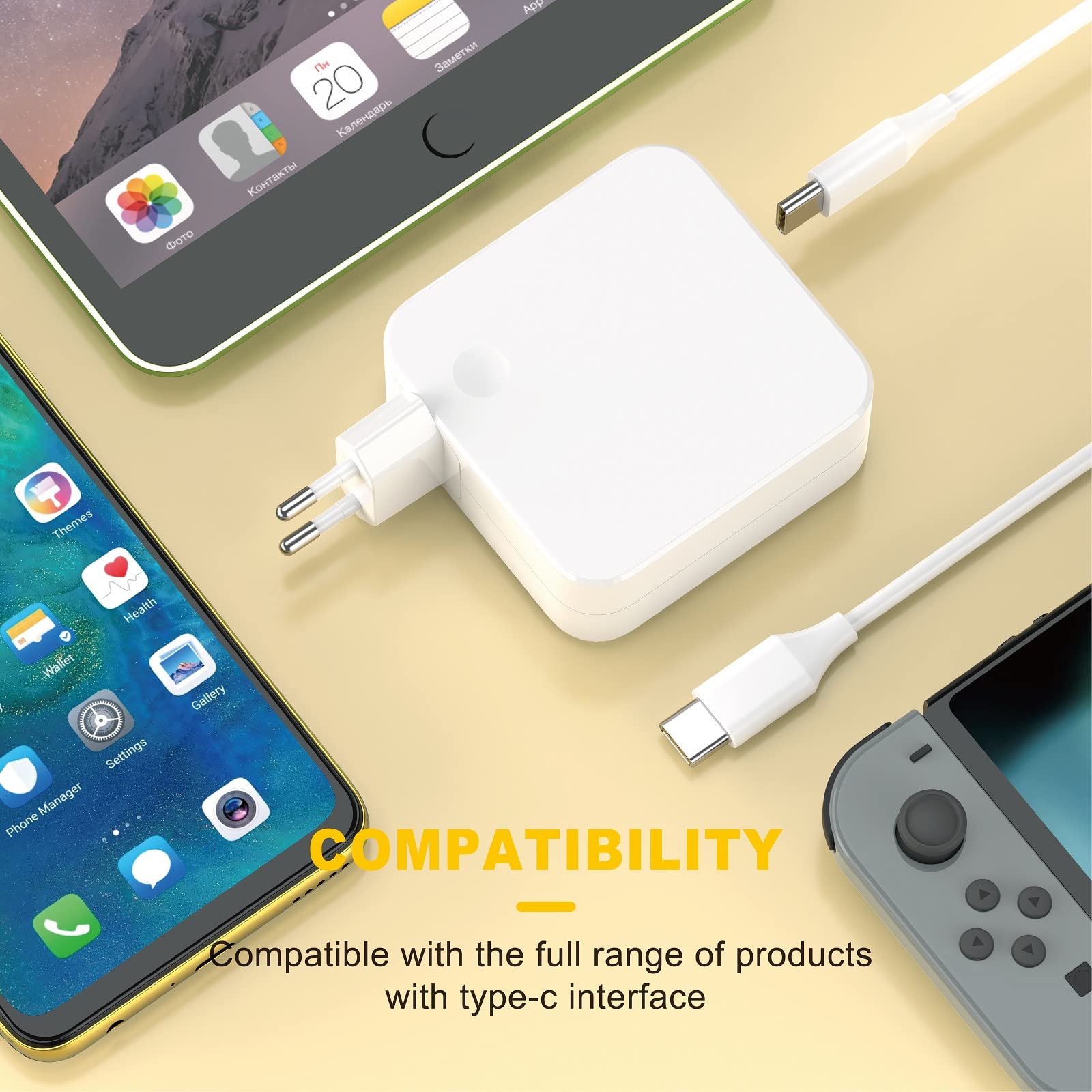 100W USB C Charger for MacBook Pro 13/14/15/16 Inch 2017-2022, MacBook Air M1/M2 13