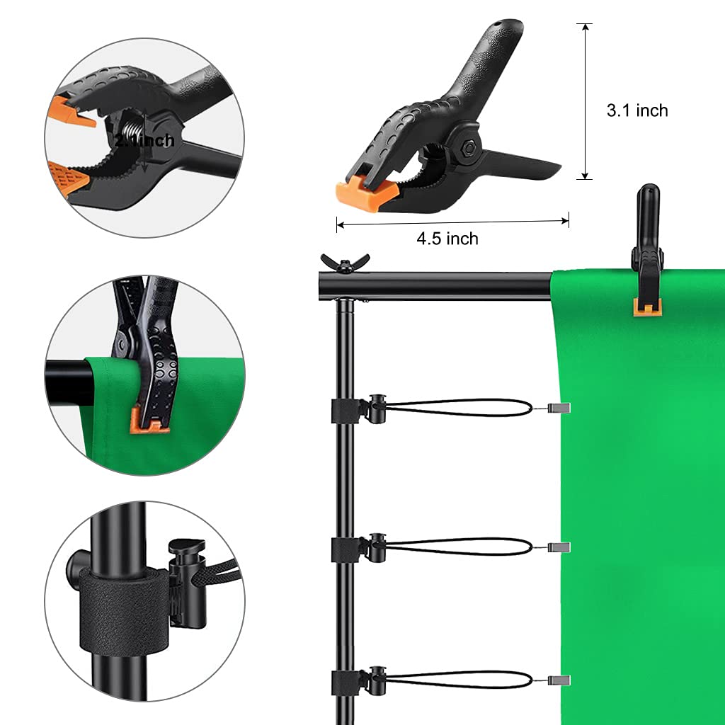 8.5x10ft Adjustable Backdrop Stand Kit for Party Decorations, Baby Showers & Photography - Includes Spring Clamps, Backdrop Clips, Sandbag & Carrying Bag - Perfect for Events, Weddings, Photo Studios & Home Decor