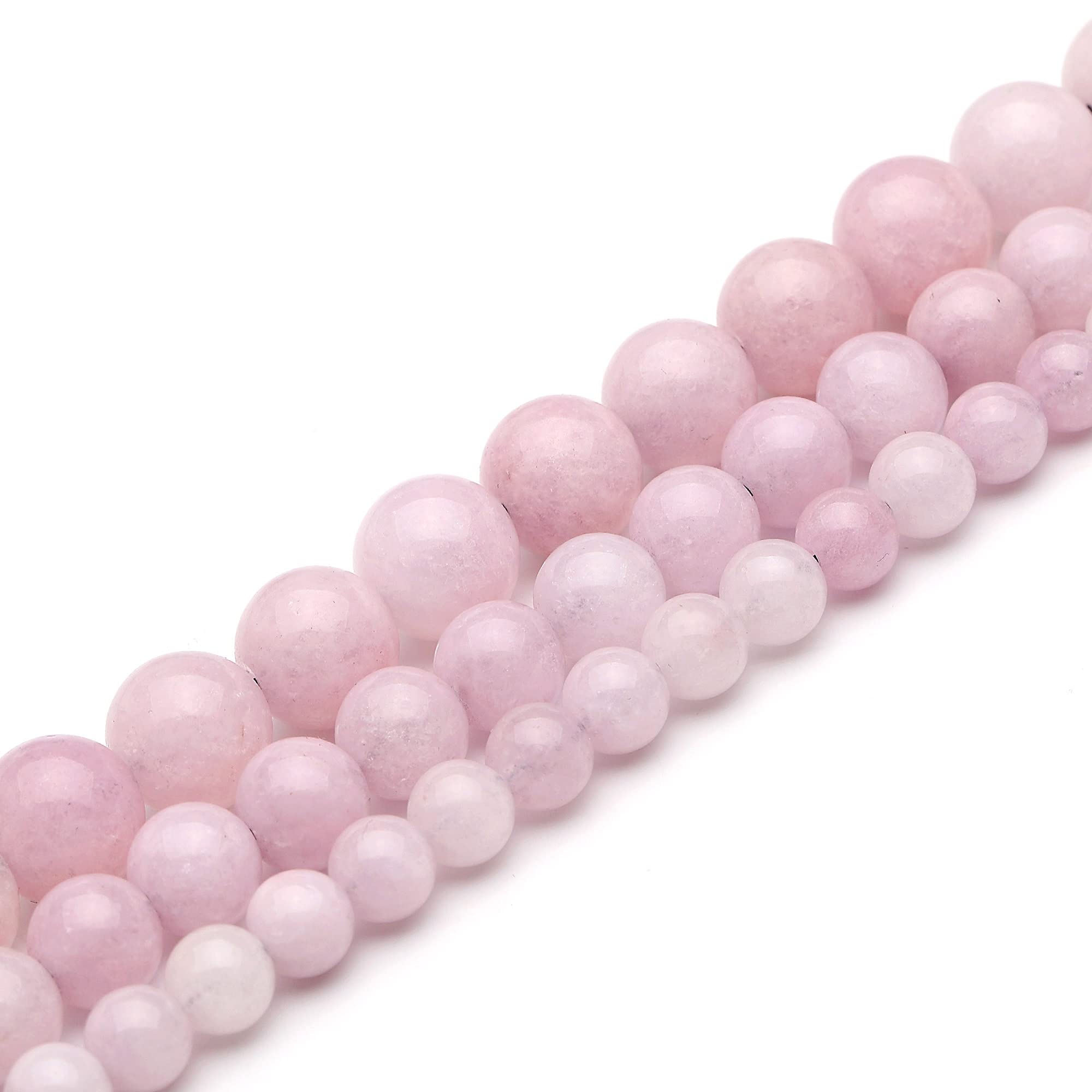 Youngbling 10mm Pink Chalcedony Gemstone Beads - Natural Polished Round Smooth Stone Beads for Jewelry Making, DIY Bracelets & Necklaces (15 Inch Strand) - Perfect for Boho Style, Gift Giving & Healing Crystal Jewelry