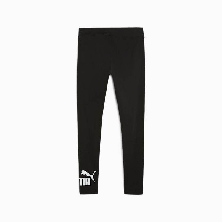 PUMA Women's Essentials Logo Black Leggings - High Waist Yoga Pants for Running, Workout & Lounge - Comfortable Athletic Tights for Women