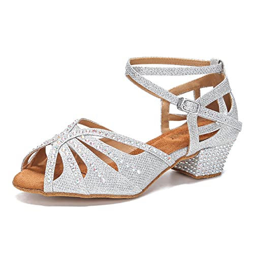 Silver Rhinestone-1.5inch Heels