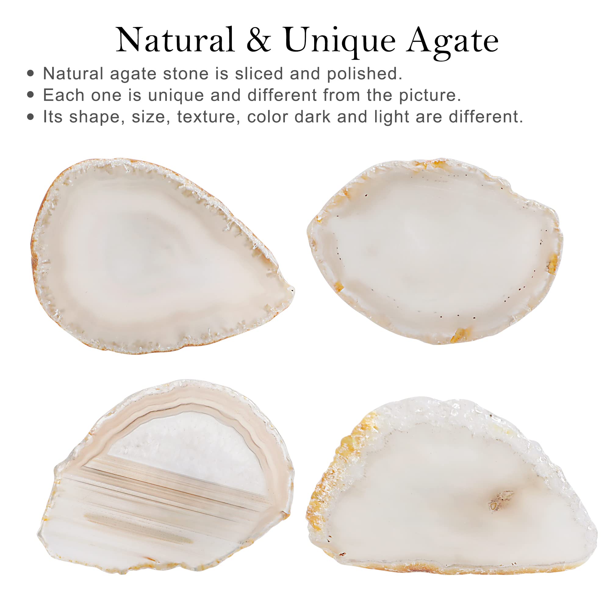 Natural Agate Knobs for Cabinets & Drawers - Unique Kitchen Hardware for Dressers & Closet Doors