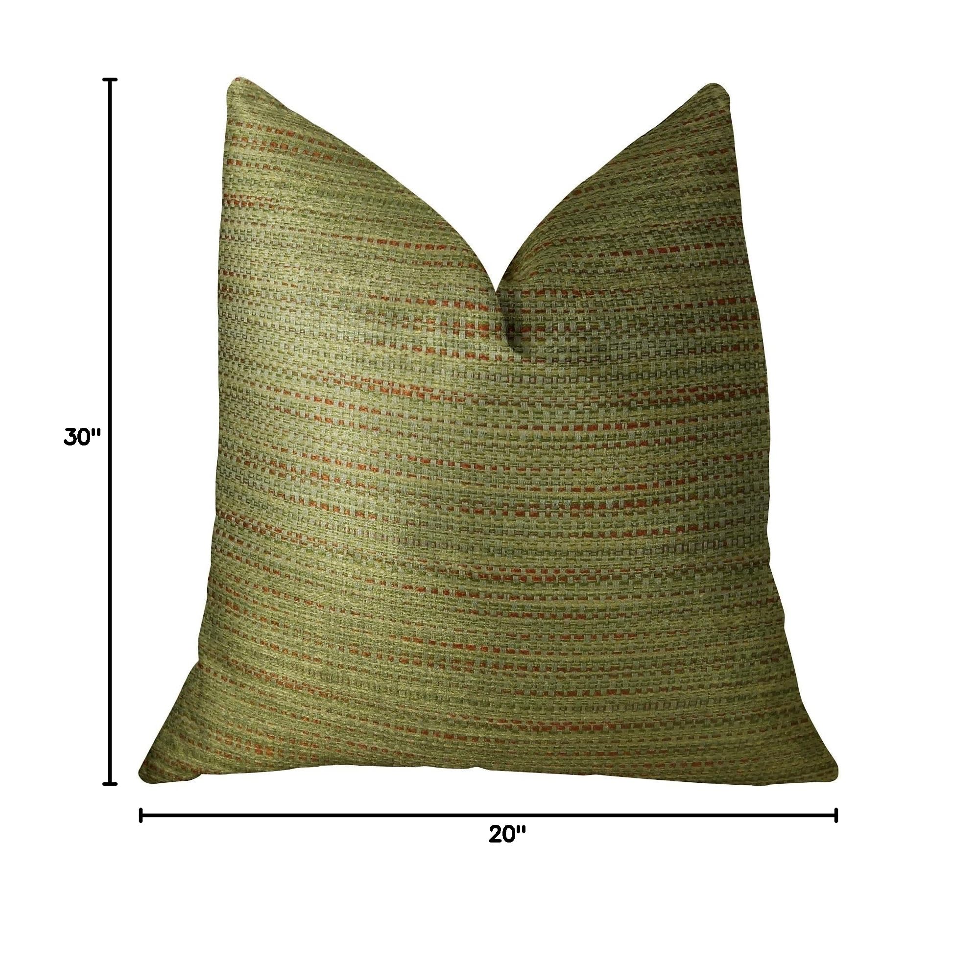 Plutus Honeysuckle Handmade Decorative Throw Pillow 20x30 Inches - Soft Taupe Cover for Couch, Bed, Sofa - Queen Size Home Decor Accent Pillow