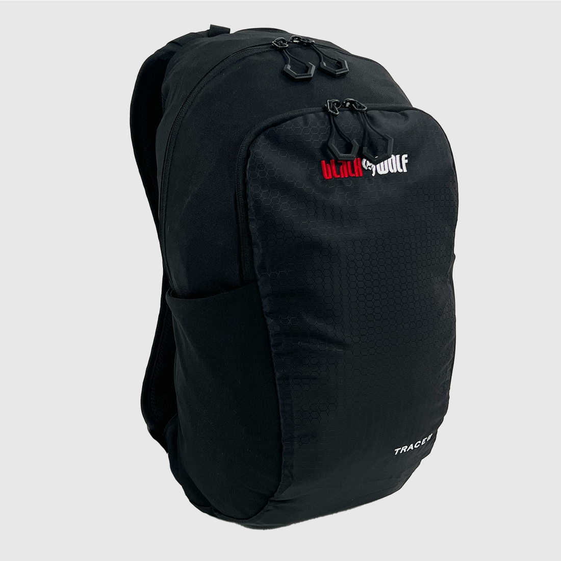 Black Wolf Trace II 16L Backpack - Lightweight Hiking Daypack for Men & Women - Water Resistant Outdoor Gear for Travel, Camping & Daily Use (Jet Black)