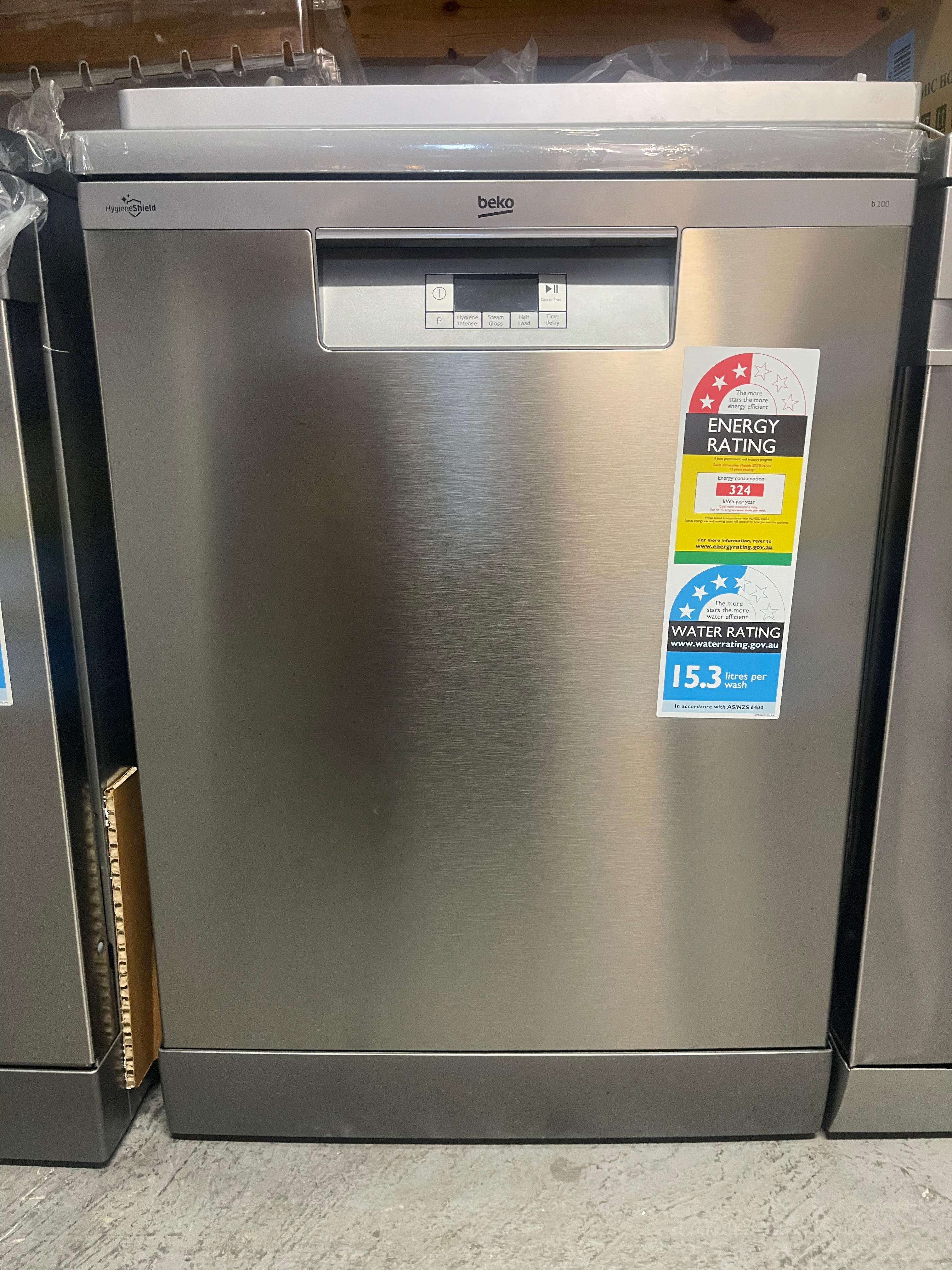 Beko BDFB1410X 14 Place Freestanding Dishwasher - Stainless Steel, Energy Efficient, European Made (Carton Damaged) - Perfect for Small Kitchens, Apartments & Open-Plan Homes