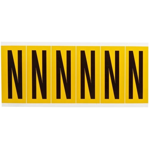 Brady 1550-N 44068 15 Series Indoor/Outdoor Number & Letter Label Cards - 25 Pack for Industrial Equipment, Warehouse & Facility Identification