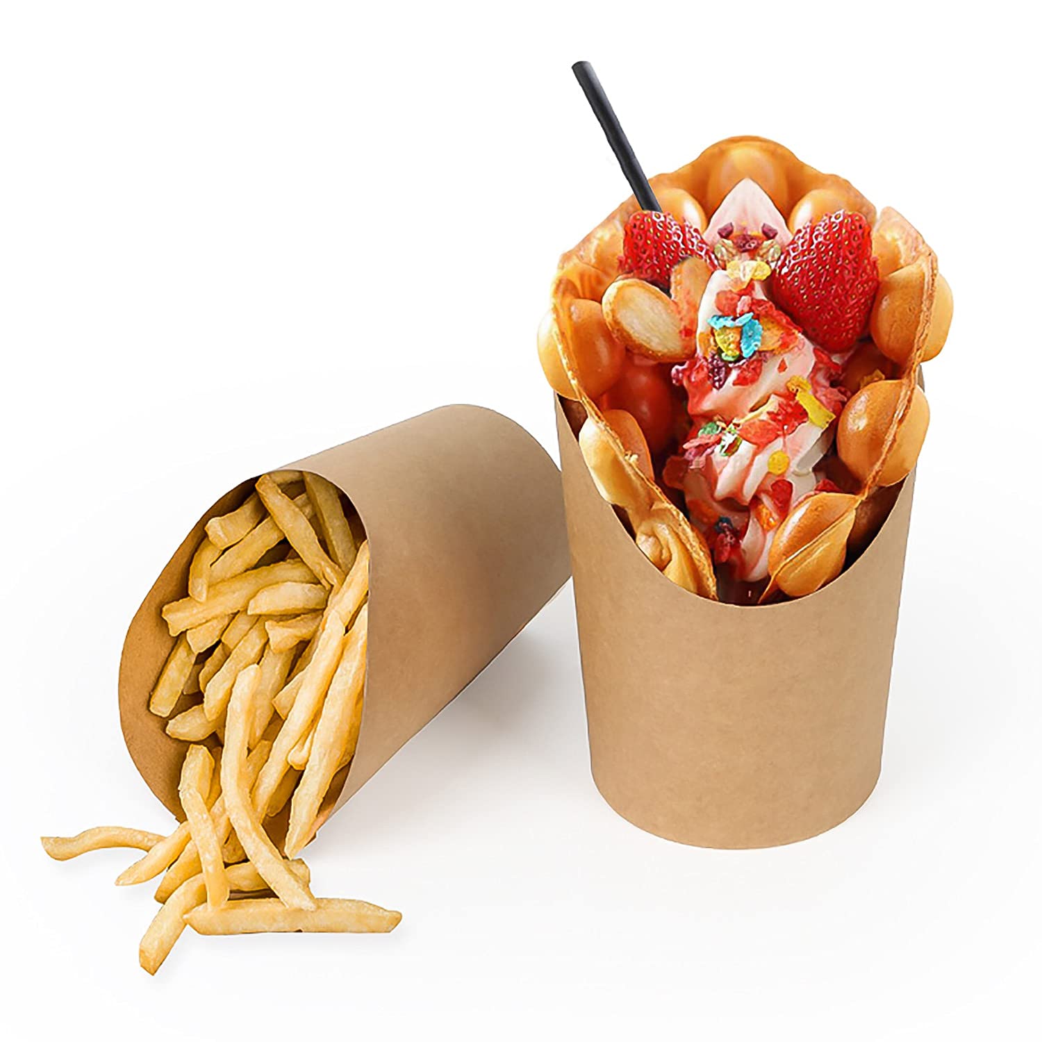 ALDKitchen Eco-Friendly Disposable Paper Bowls & Cups - 50, 200, 1000 PCS Bulk Pack (Brown) for Home, Office, Restaurant, Party & Catering Use | Sustainable Food Containers for Hot/Cold Beverages & Snacks