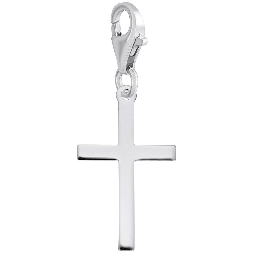 Elegant Cross Charm with Lobster Claw Clasp - Silver & Gold Pendant for Bracelets & Necklaces - Perfect for Gifts, Everyday Wear & Special Occasions