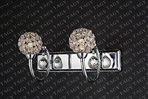Modern Crystal Hanging Corridor Wall Lights - Set of 2, Bedroom Wall Lamps for Bedside & Mirror Lighting, Elegant Wall Fixtures for Home Decor | Perfect for Hallways, Living Rooms & Bedroom Accent Lighting