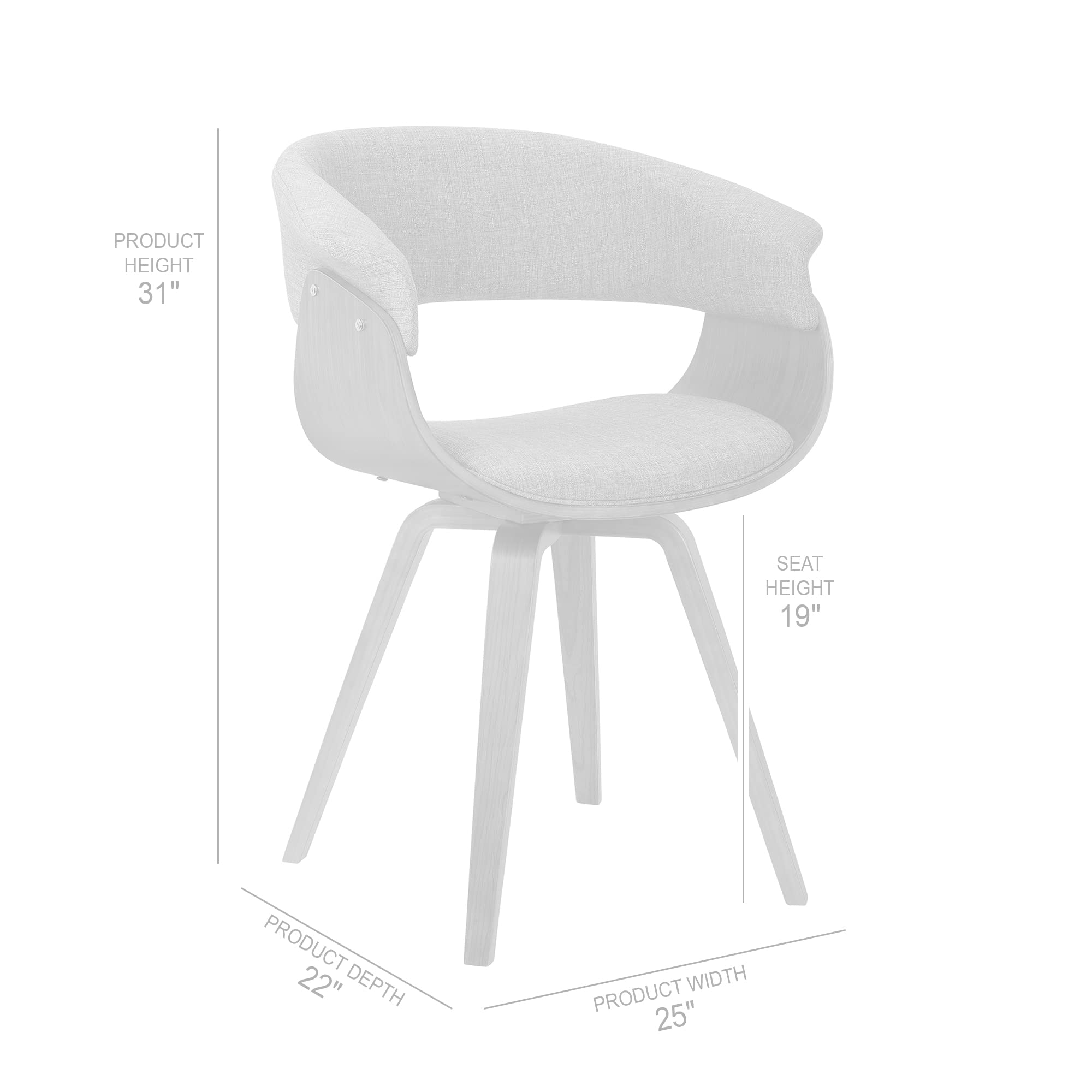Mid Century Modern Dining Chair - Blue Fabric & Walnut Wood Accent Chair for Kitchen, Dining Table, Office Desk | Stylish Home Decor for Living Room, Breakfast Nook & Vanity Area