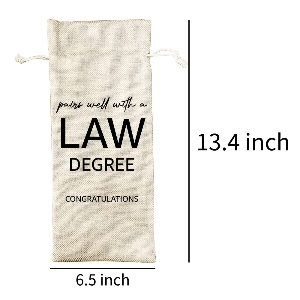 DOI-LANEE Law School Graduation Gift Wine Bag - Perfect Lawyer Graduation Present for Her or Him - Bar Exam Success Gift - Ideal with Diploma Frame & Graduation Party (DL067) - Great for Celebrations, Office Decor & Gift Giving