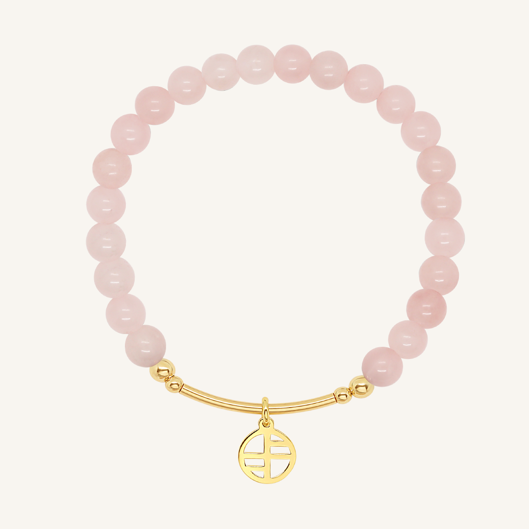 Rose Quartz Charm Bracelet - Natural Stone of Love Jewelry for Women | Perfect for Valentine's Day Gifts, Healing Crystal Therapy & Everyday Wear