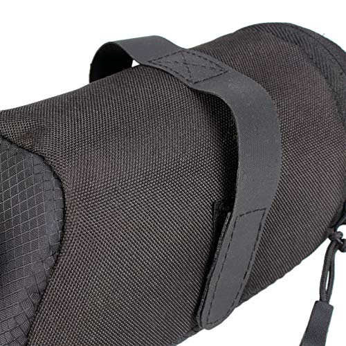 Ultralight Bike Saddle Bag - Waterproof Bicycle Under Seat Pouch for Cycling | Compact Storage with Secure Strap-on | Perfect for Road Bikes, Mountain Bikes & Commuting (Black)