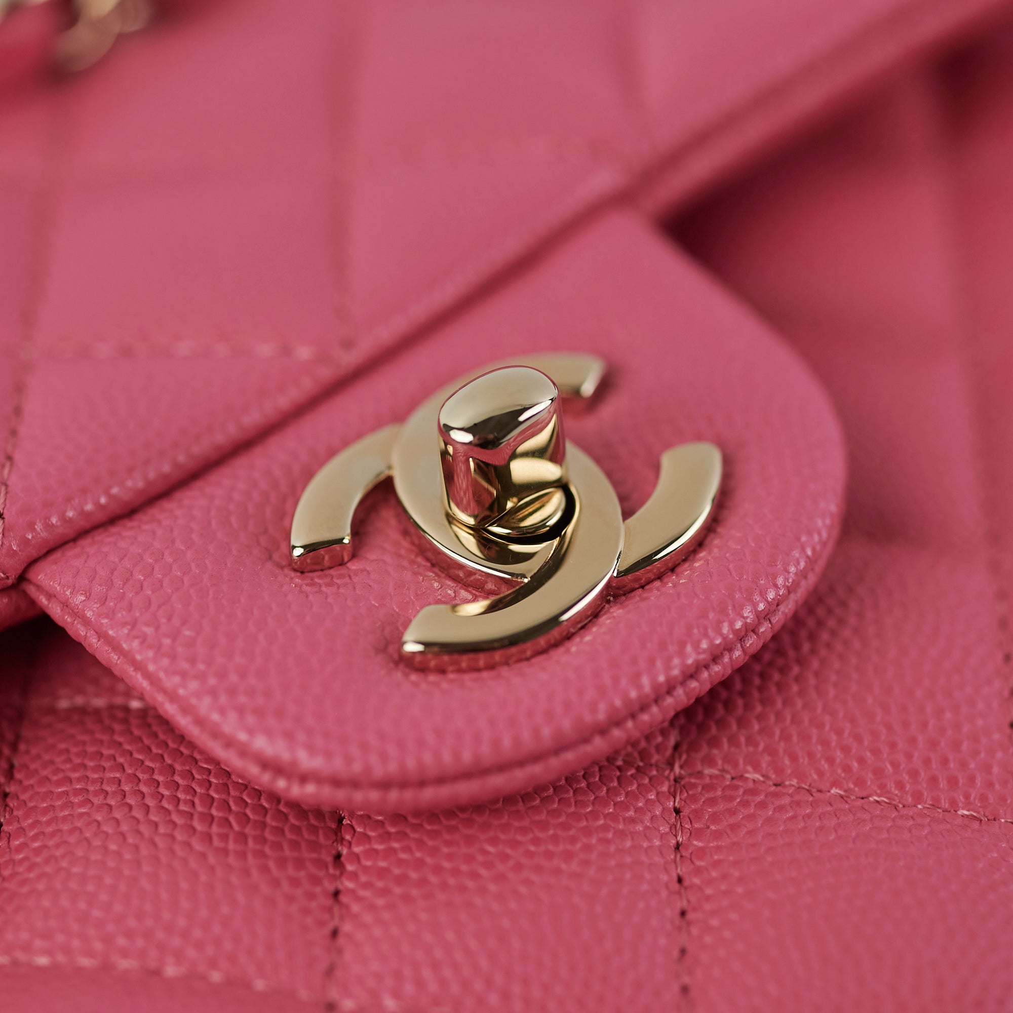 Chanel Quilted Caviar Classic Flap Small Pink Handbag - Luxury Designer Crossbody Bag for Women | Perfect for Date Nights, Parties & Special Occasions