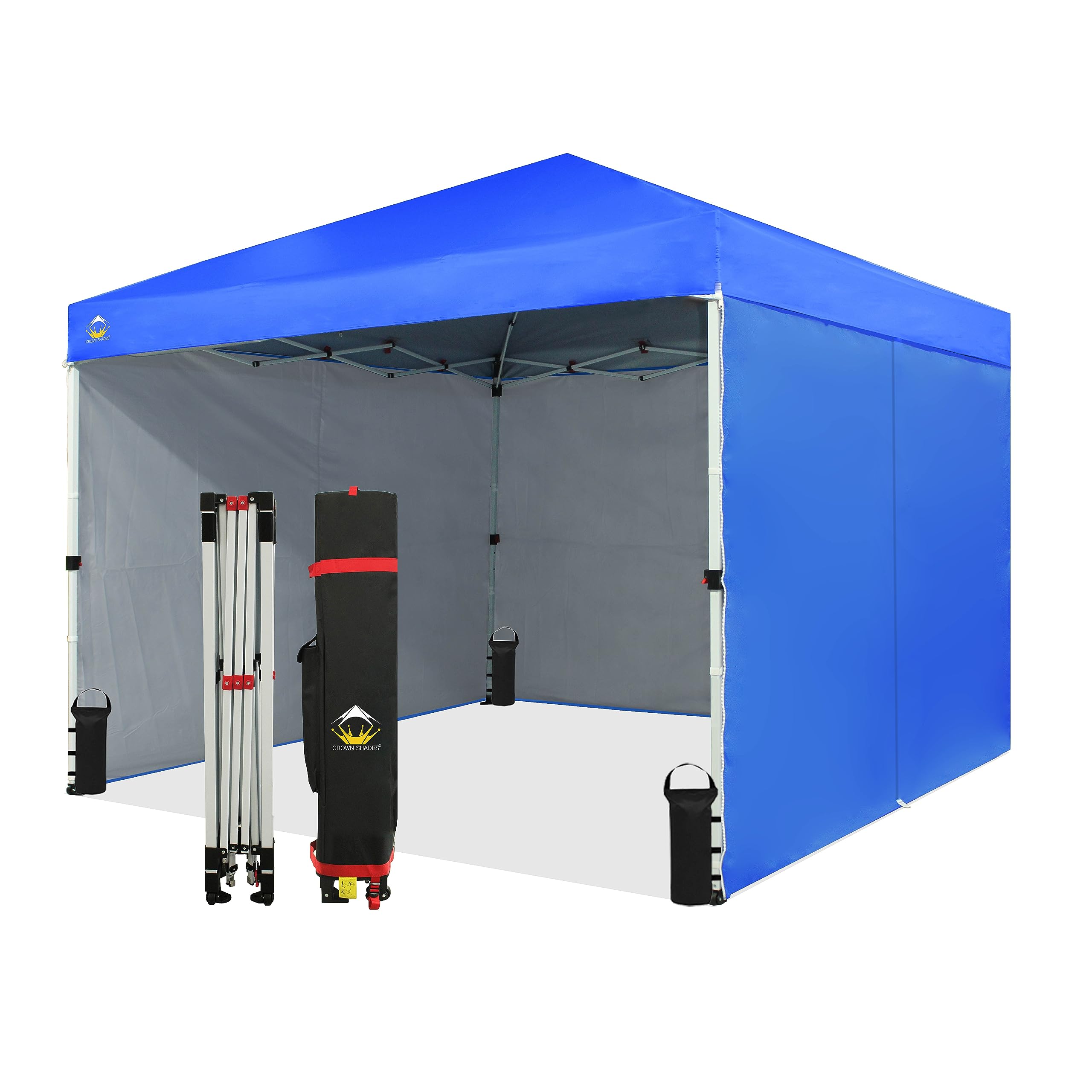 10x10 Pop Up Canopy Tent with Sidewalls - Blue for Outdoor Events & Markets