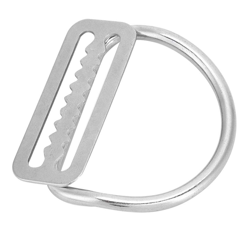 Stainless Steel D-Ring Belt Keeper for Scuba Diving - Secure & Adjustable Strap Buckle for Wetsuits, Dive Gear & Outdoor Activities