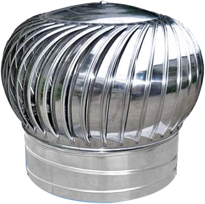 Stainless Steel Revolving Chimney Cowl - 200mm/7.9Inch Rotating Vent Spinner for Anti-Downdraught | Perfect for Chimney Pots, Exhaust Vents & Outdoor Fireplace Protection | Weatherproof & Durable Roof Accessory for Home & Garden Use