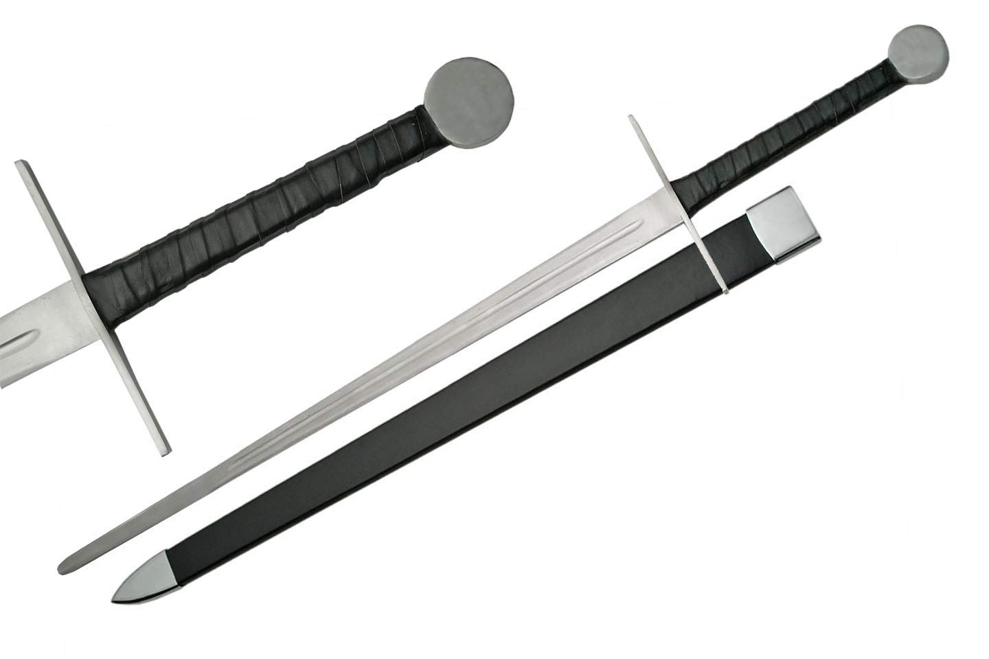 SZCO Supplies Full Tang Medieval Sword - High-Quality Handmade Battle Ready Sword for Collectors, LARP, Cosplay & Home Decor