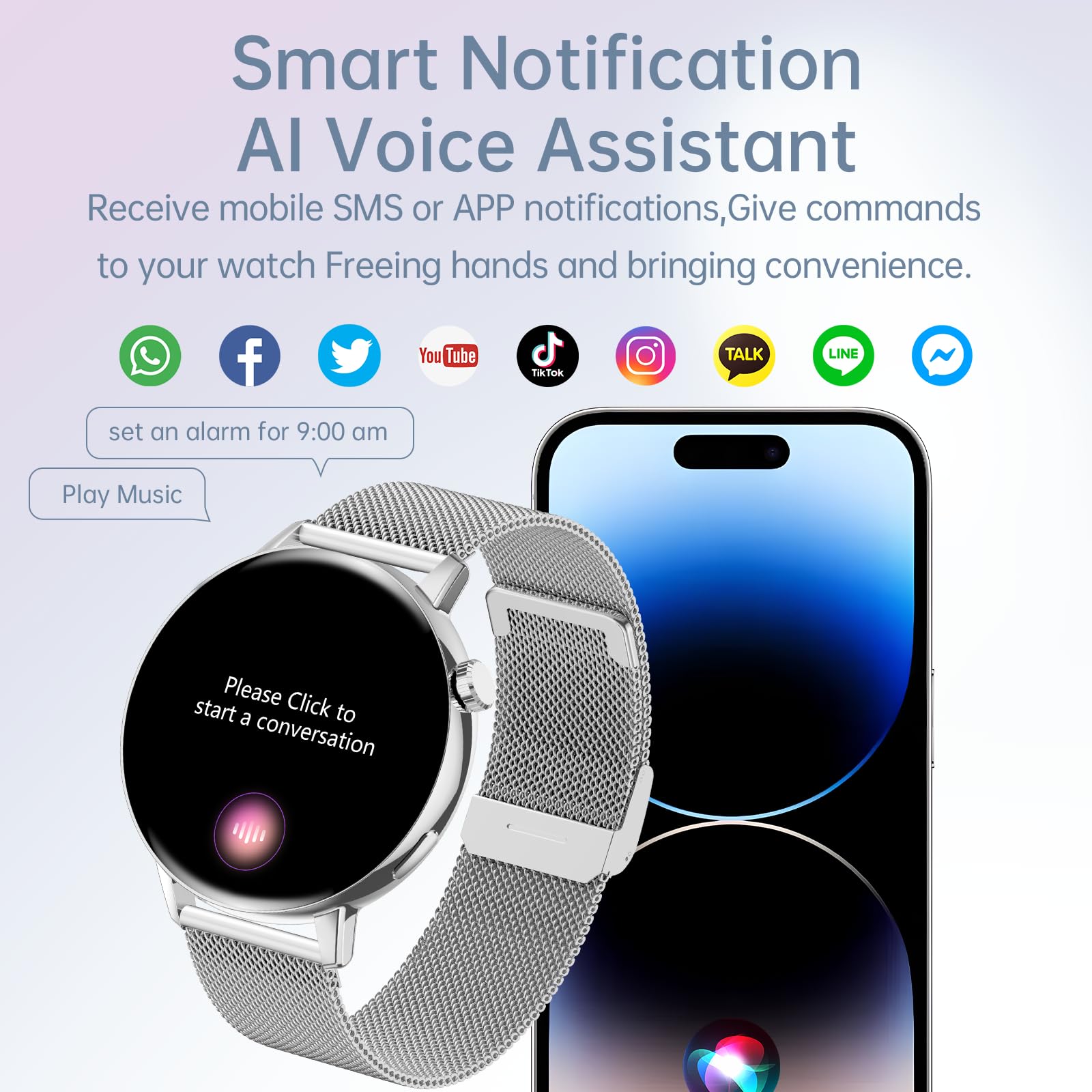 Smart Watch for Men & Women - 1.32