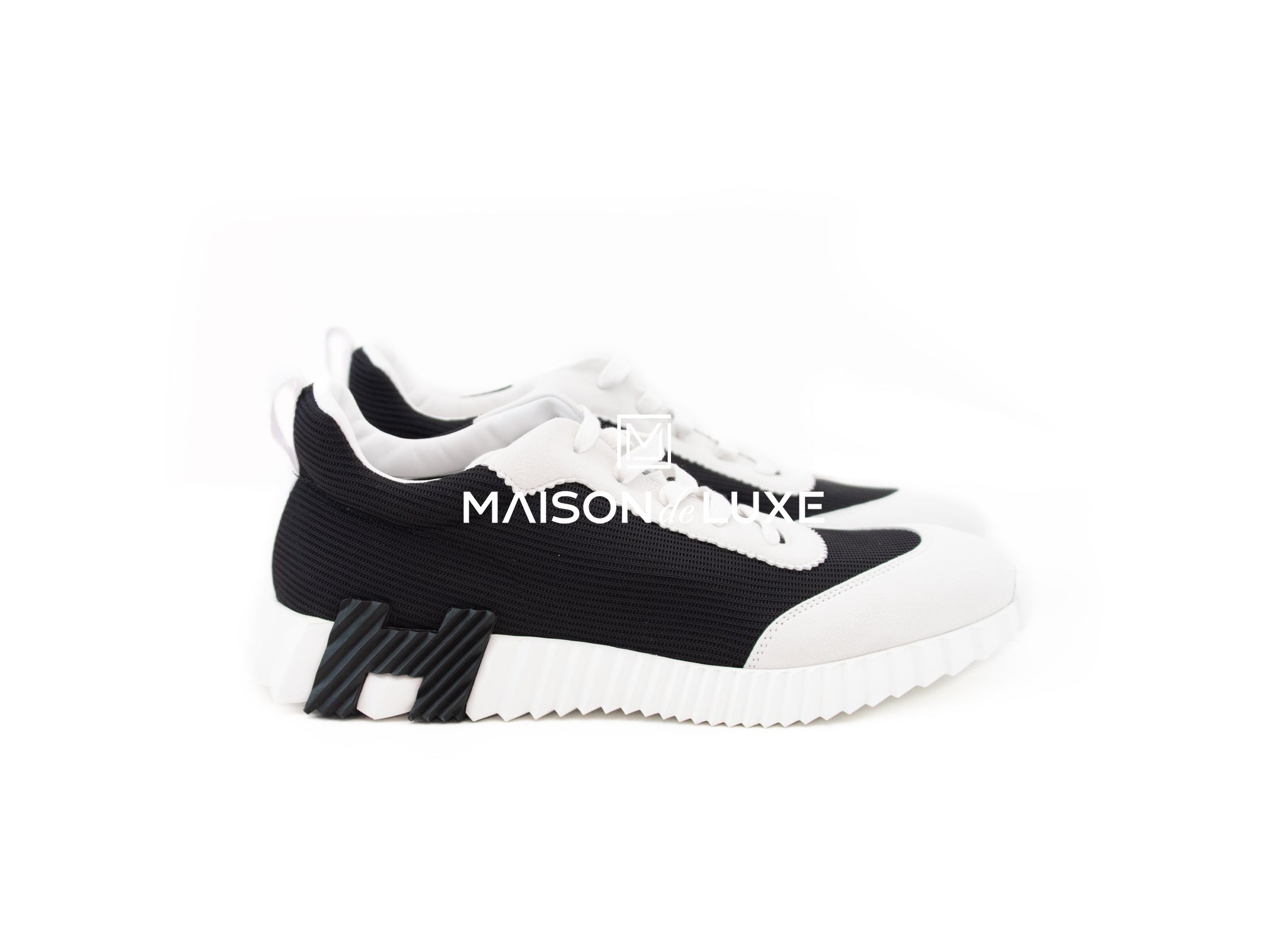 Hermes Men's Black Bouncing 43 Sneakers - Luxury Casual Shoes for Men | Comfortable Walking & Fashion Streetwear | Perfect for Daily Wear, Office & Social Events