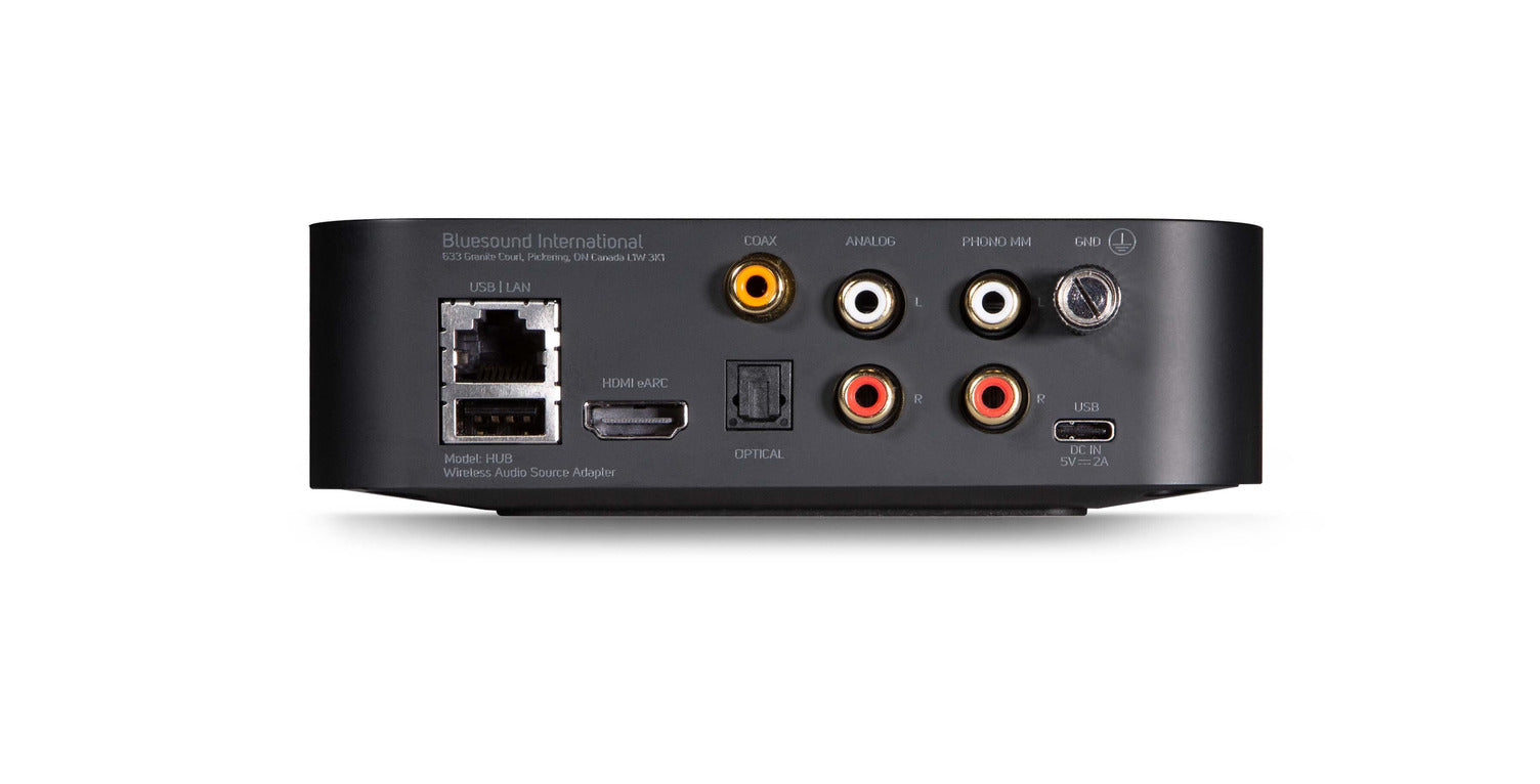 Bluesound Hub - High-Performance Network Audio Streamer for Multi-Room Music | Perfect for Home Theater & Wireless Audio Systems