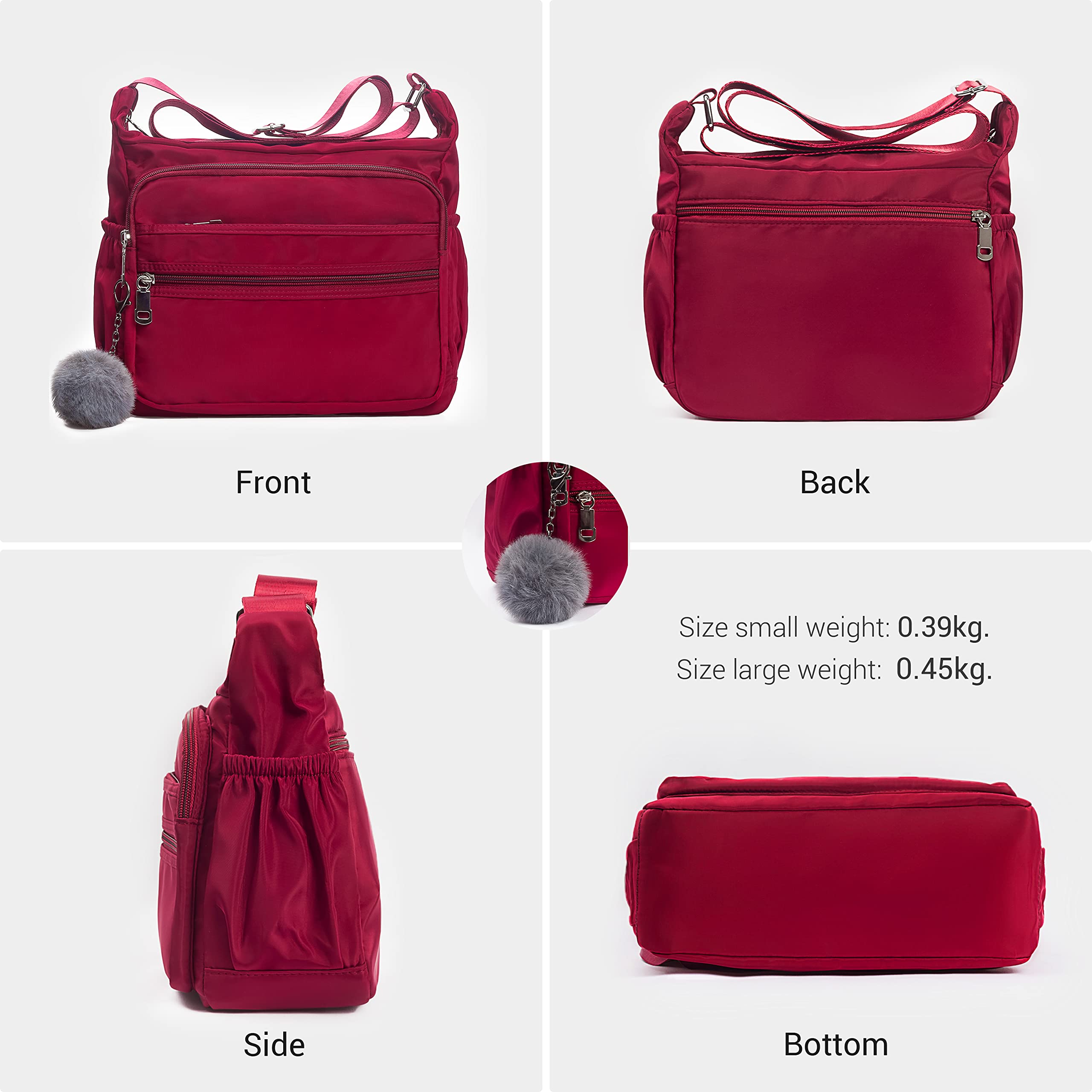 VOLGANIK ROCK Women's Crossbody Bag with Multiple Pockets - Stylish Shoulder Purse in Two Sizes | Perfect for Travel, Shopping & Everyday Use