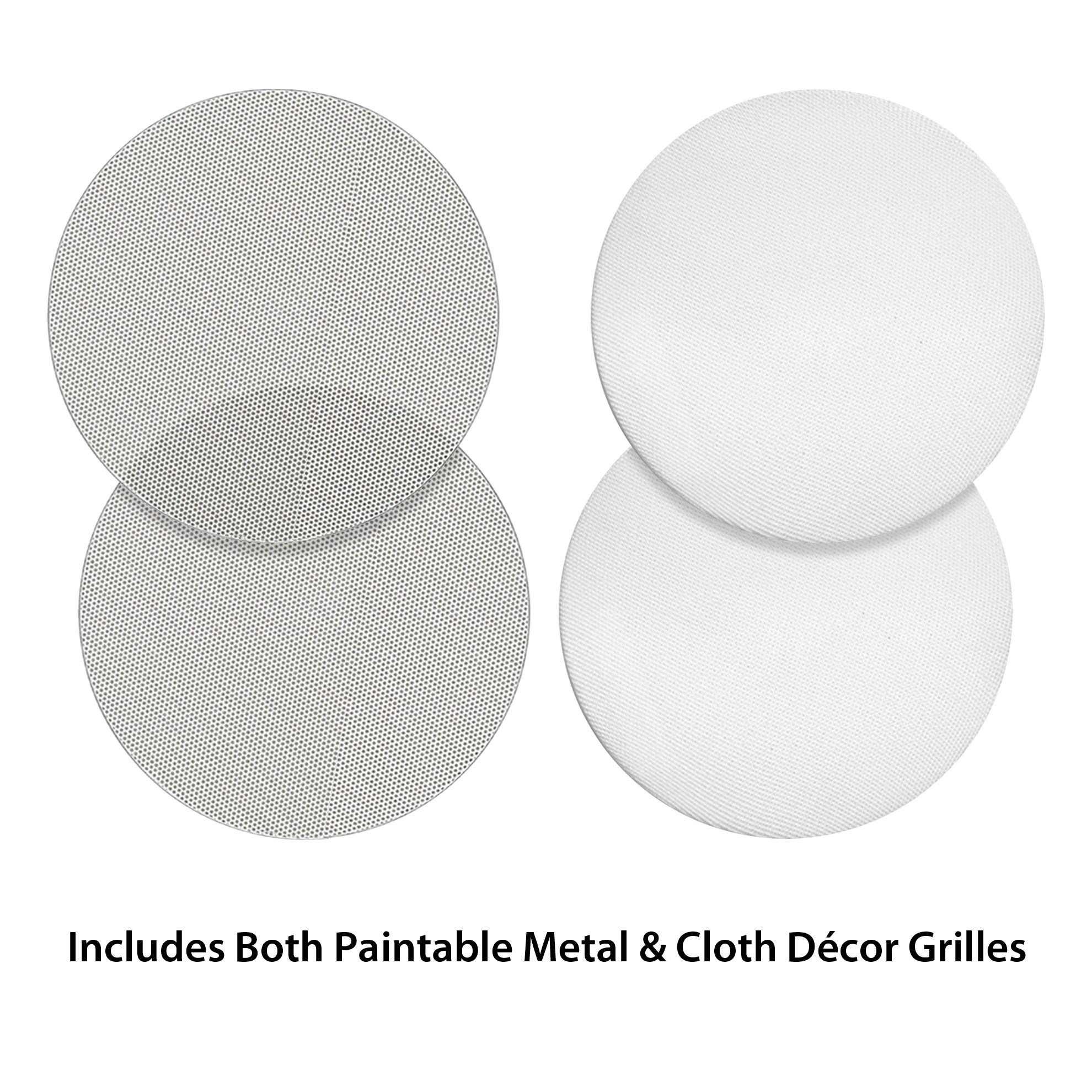 BIC America FH-6C 6.5 Inch 150 Watt 2-Way In-Ceiling Speakers with Pivoting Horn Tweeters - High Performance Home Audio for Living Room, Home Theater & Background Music System