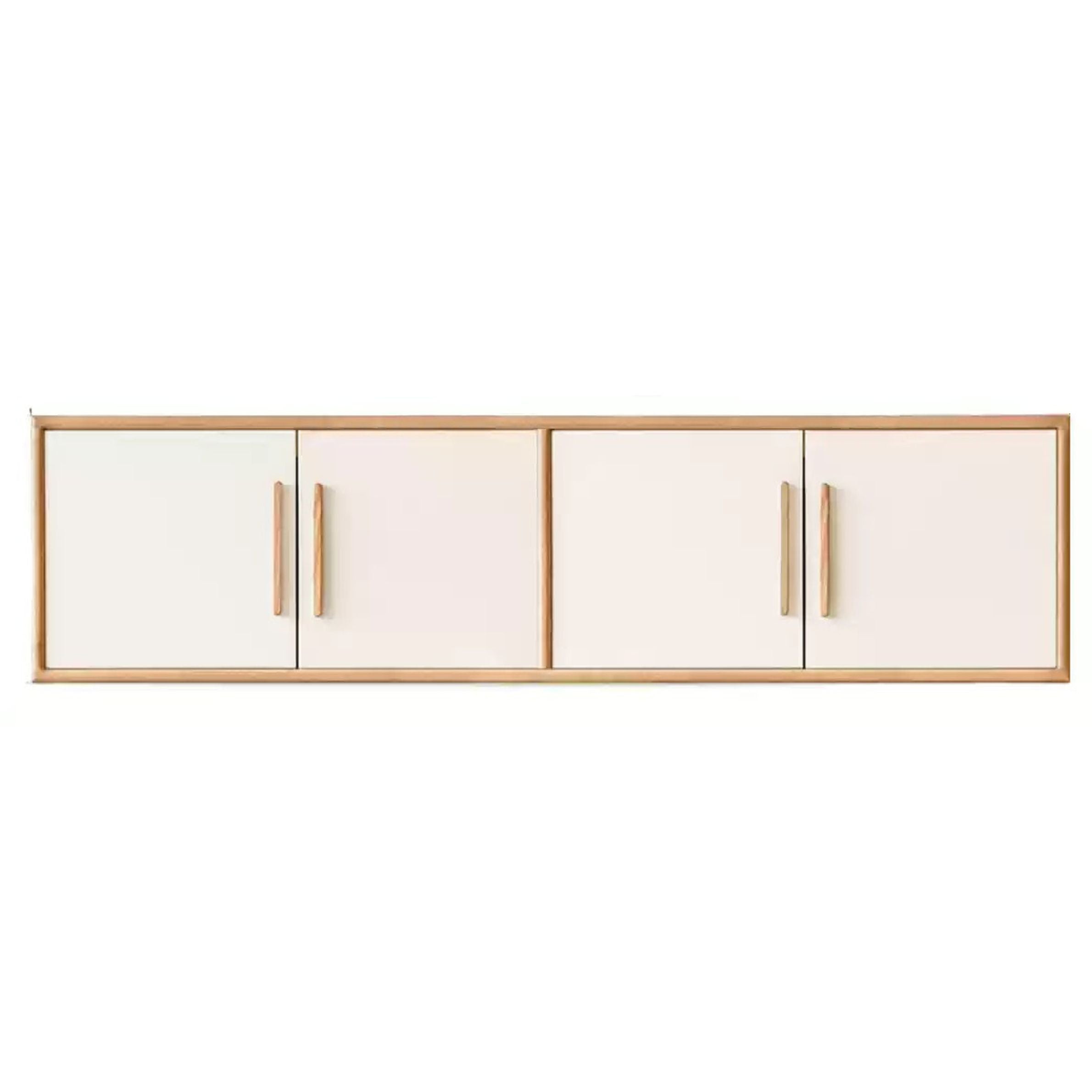 Stylish Oak & Poplar Solid Wood Modern Wardrobe - Spacious Storage for Bedroom, Closet Organization & Home Decor