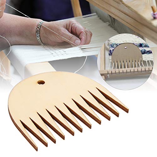 11 Teeth Wooden Weaving Comb for Tapestry & DIY Handcrafts - Perfect for Loom Weaving, Braiding, and Fiber Art Projects