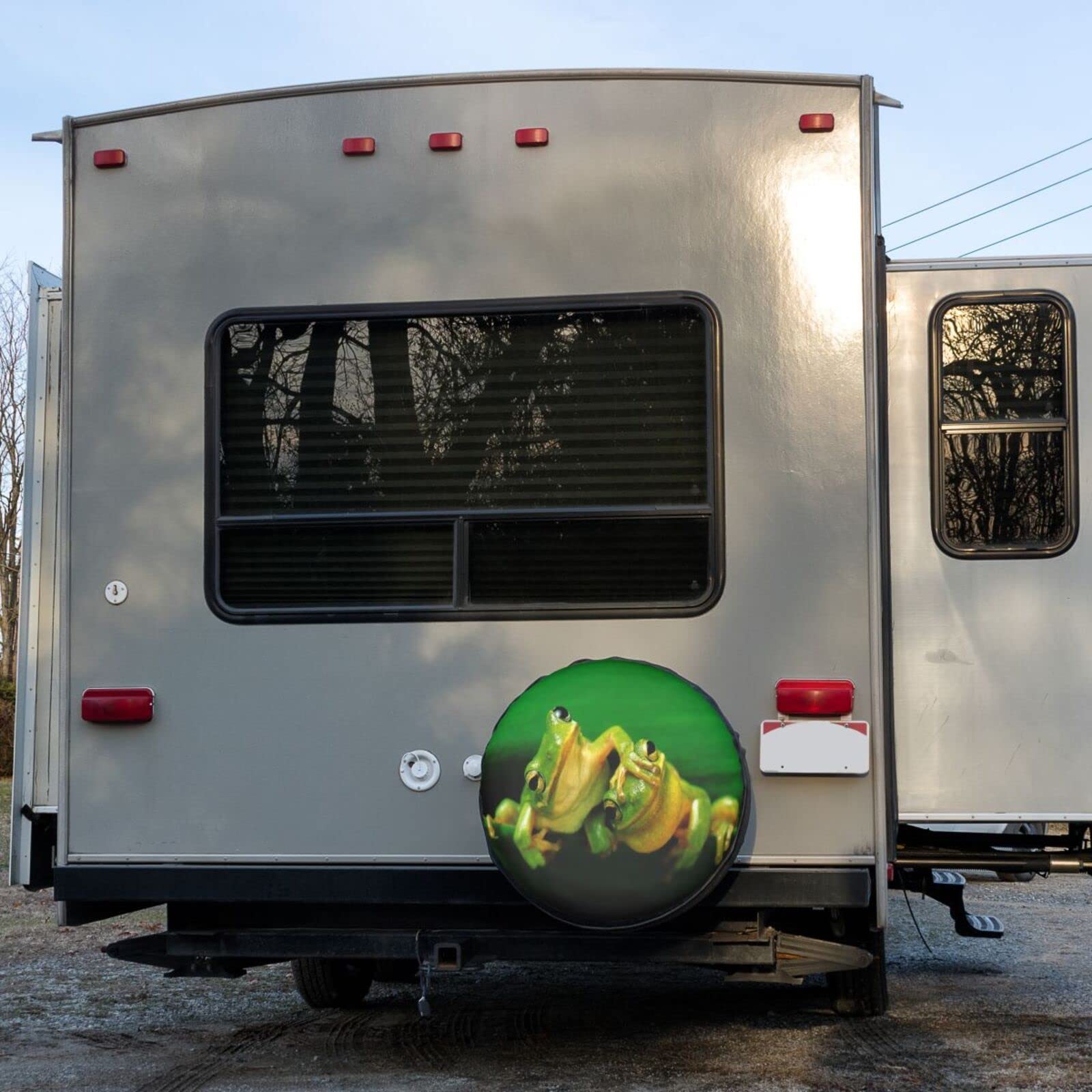 Funny Cute Frog Spare Tire Cover - Waterproof Dust-Proof 16 Inch Wheel Cover for Trailers, RVs, SUVs & Trucks - Perfect for Outdoor Camping & Road Trips