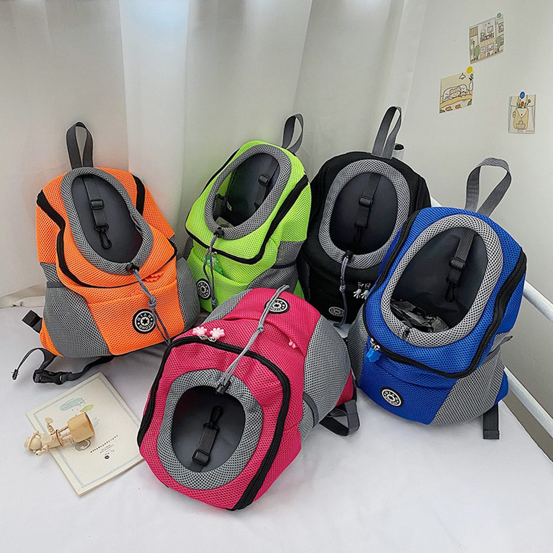 Breathable Dog Carrier Backpack - Front Pack Pet Carrier for Small Dogs, Cats & Rabbits | Lightweight & Comfortable for Travel, Hiking, Camping (Small, Blue) | Perfect for Outdoor Adventures & Daily Commutes