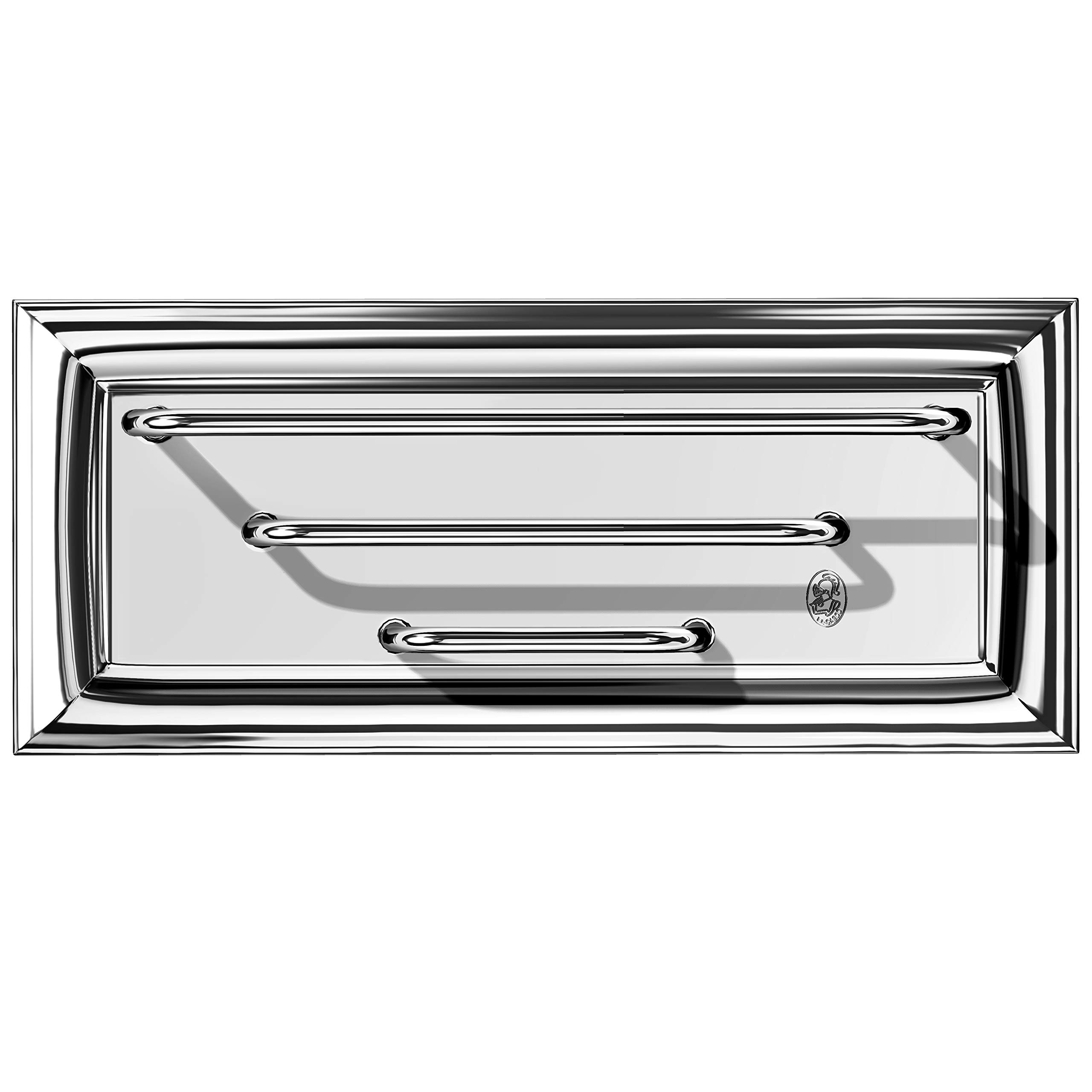 Chrome Plated Metal Letter Holder - Stylish Desktop Organizer for Mail, Bills, and Documents | Perfect for Home, Office, and Workspace Organization