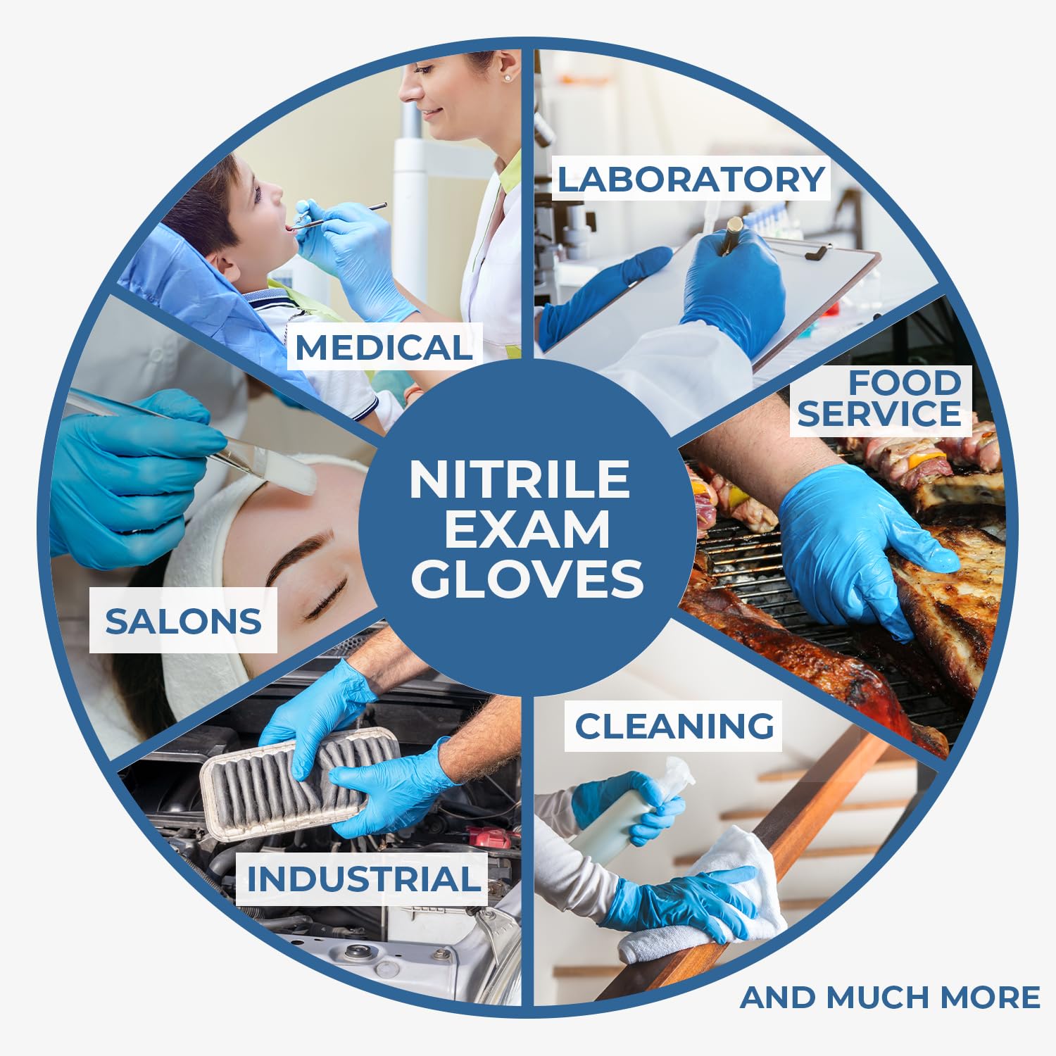 Premium Nitrile Exam Gloves - 4 Mil Thick, Chemo-Rated, Latex-Free & Powder-Free Disposable Gloves for Medical, Dental, Tattoo & Cleaning Use