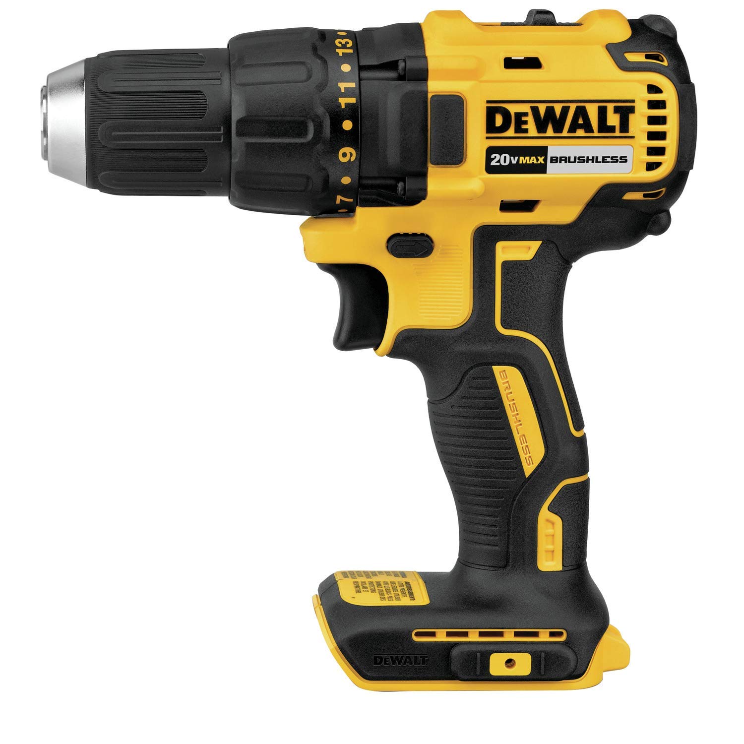 DEWALT DCD777BR 20V MAX Brushless Compact Lithium-Ion Cordless Drill Driver - 1/2 Inch Chuck, Lightweight Power Tool (Renewed) | Perfect for DIY Projects, Home Repairs & Professional Construction Work