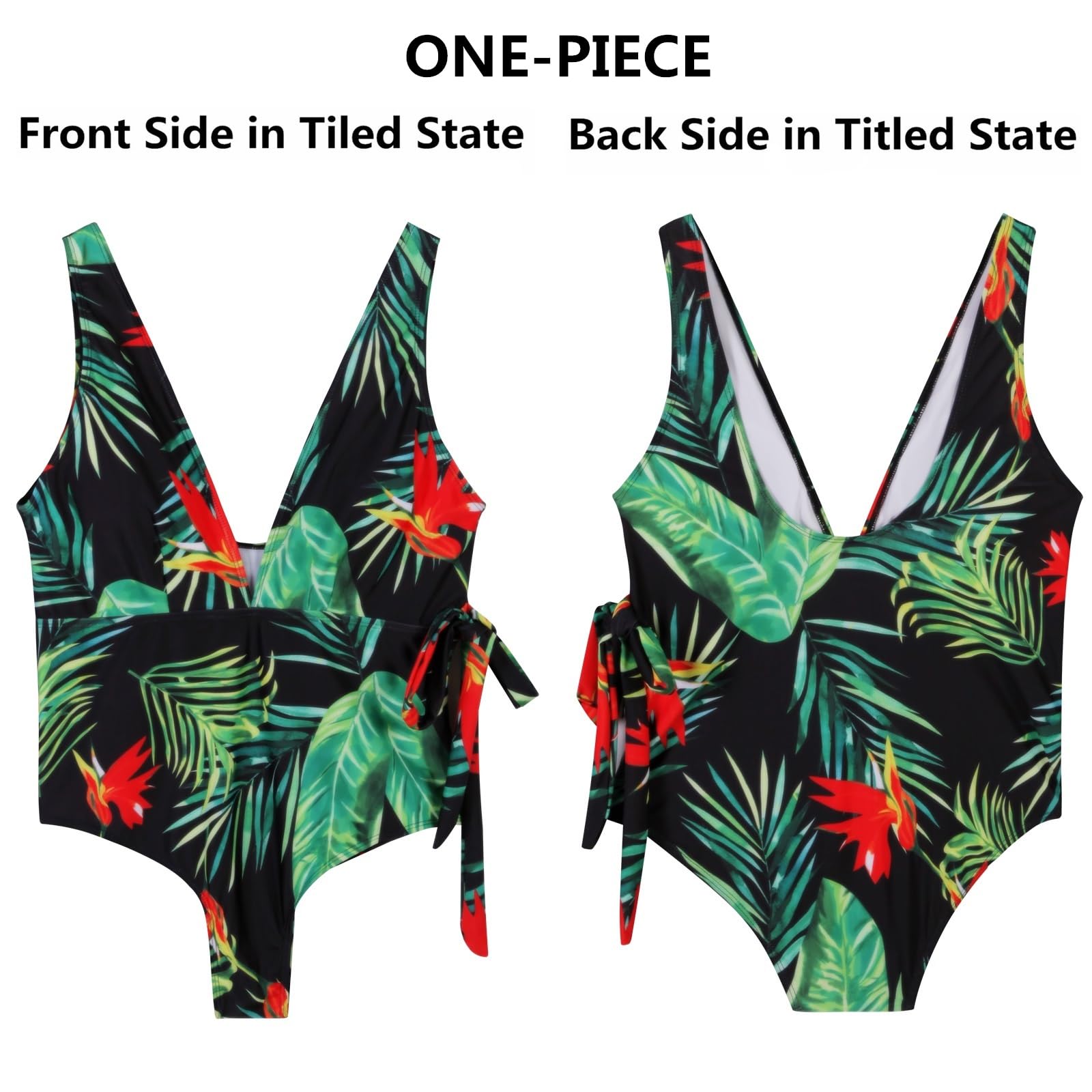 Plus Size Women's One-Piece Swimsuit with Chiffon Cover Up - Floral Print Bathing Suit for Beach, Pool & Vacation | Comfortable Swimwear for Curvy Women