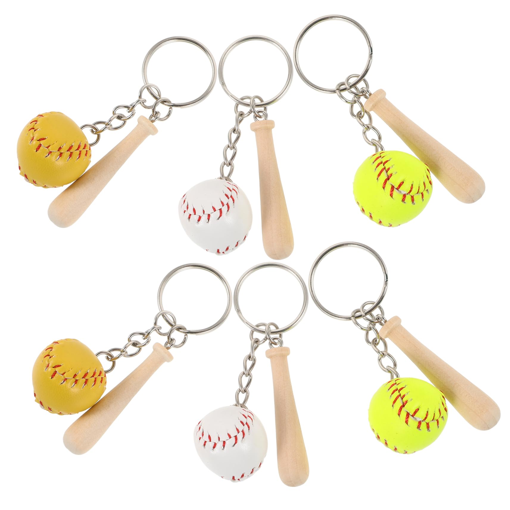 Kisangel Sports Baseball Keychain - Durable Baseball Keyring for Boys, Baseball Party Favors, Souvenirs, Perfect for Sports Enthusiasts and Gift Giving
