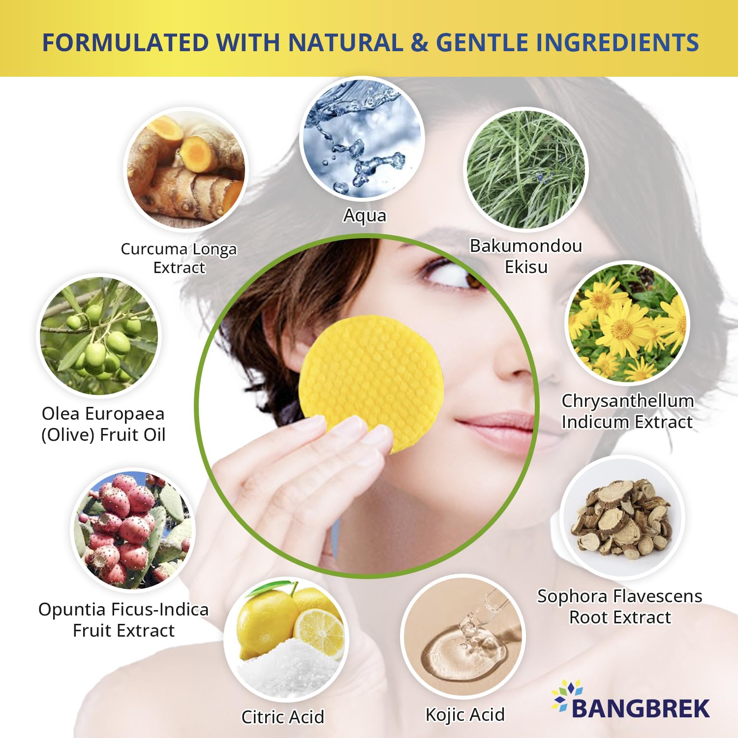 Kojic Acid & Turmeric Exfoliating Cleansing Pads - 50 Count Deep Pore Cleanser for Oily Skin, Makeup Removal & Dead Skin Cells - Brightening Face Scrub for Acne, Blackheads & Glowing Skin - Perfect for Daily Skincare Routine & Travel